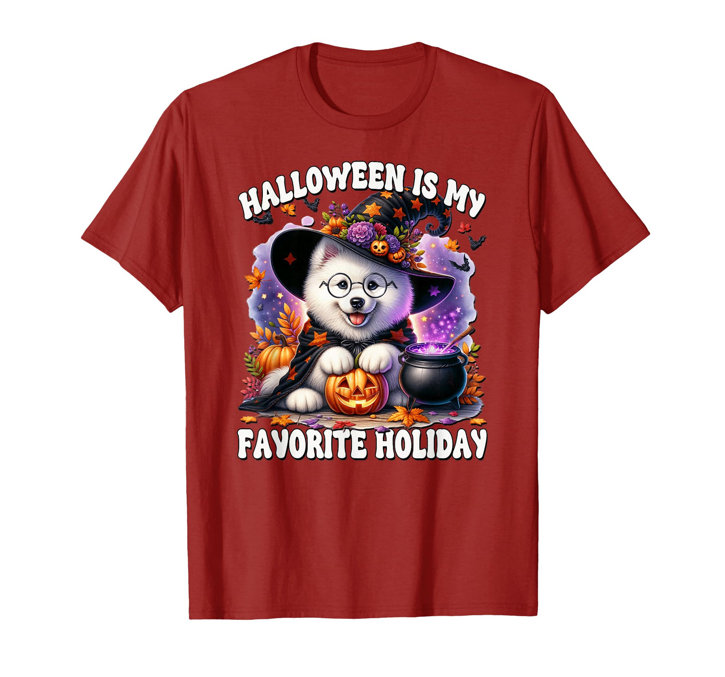 Halloween is My Favorite Holiday for Dog Mom of Samoyed T-Shirt