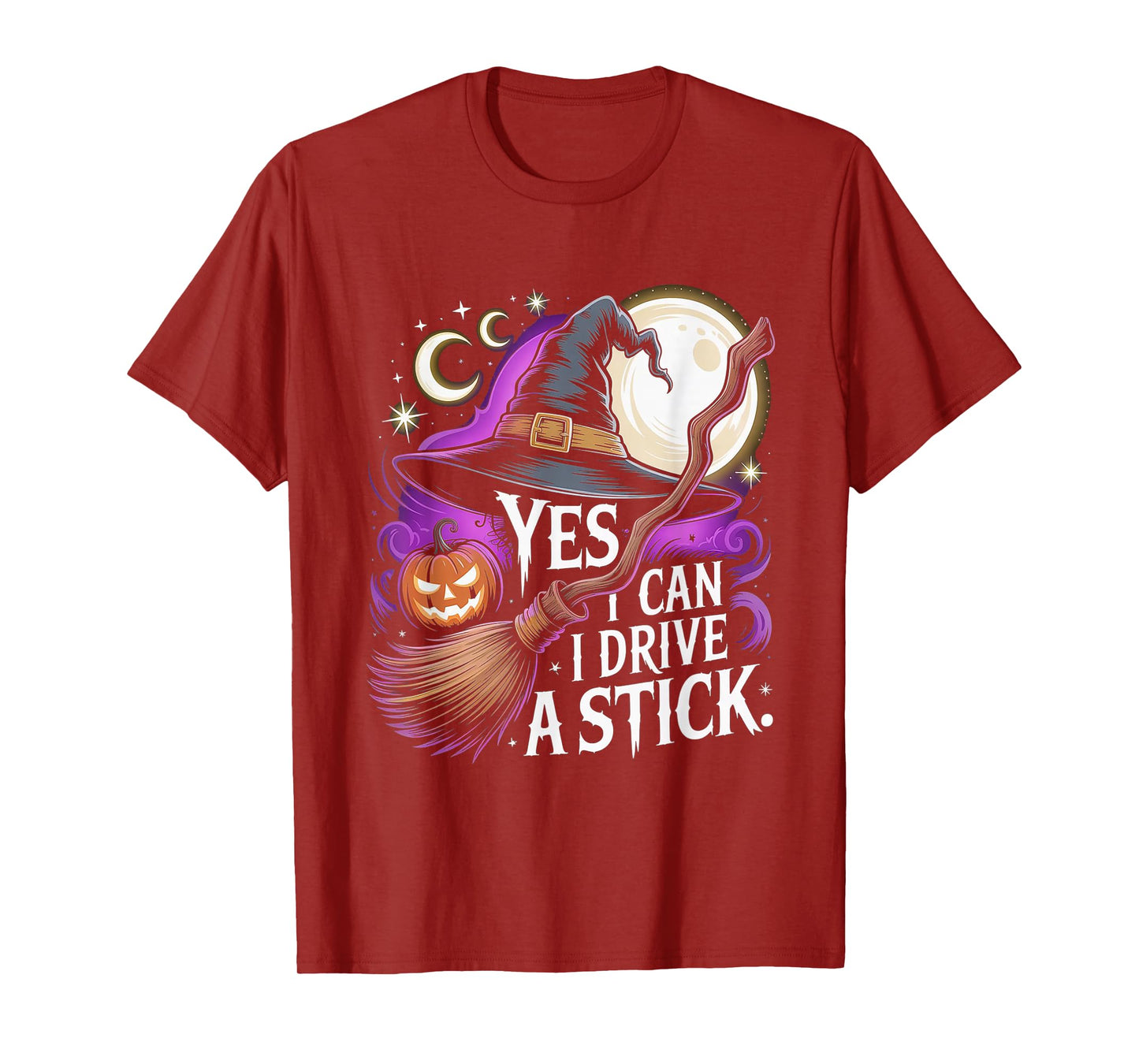 Funny Witch Broomstick Halloween Quote Graphic Design T-Shirt
