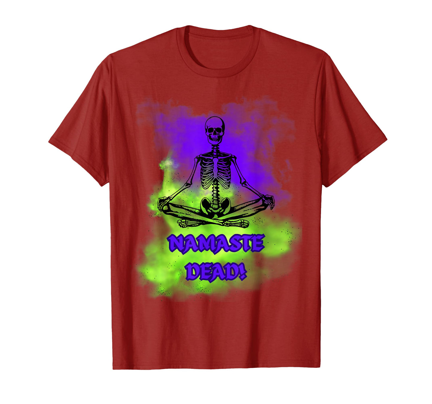 Funny Skeleton Yoga – Namaste Dead Halloween Meditation T-Shirt