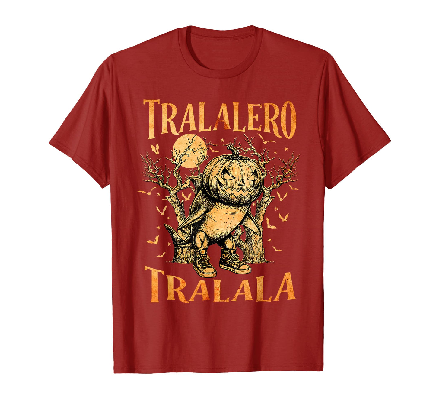 Halloween Shark Tralalero Tralala Italian Brainrot Meme Kids T-Shirt