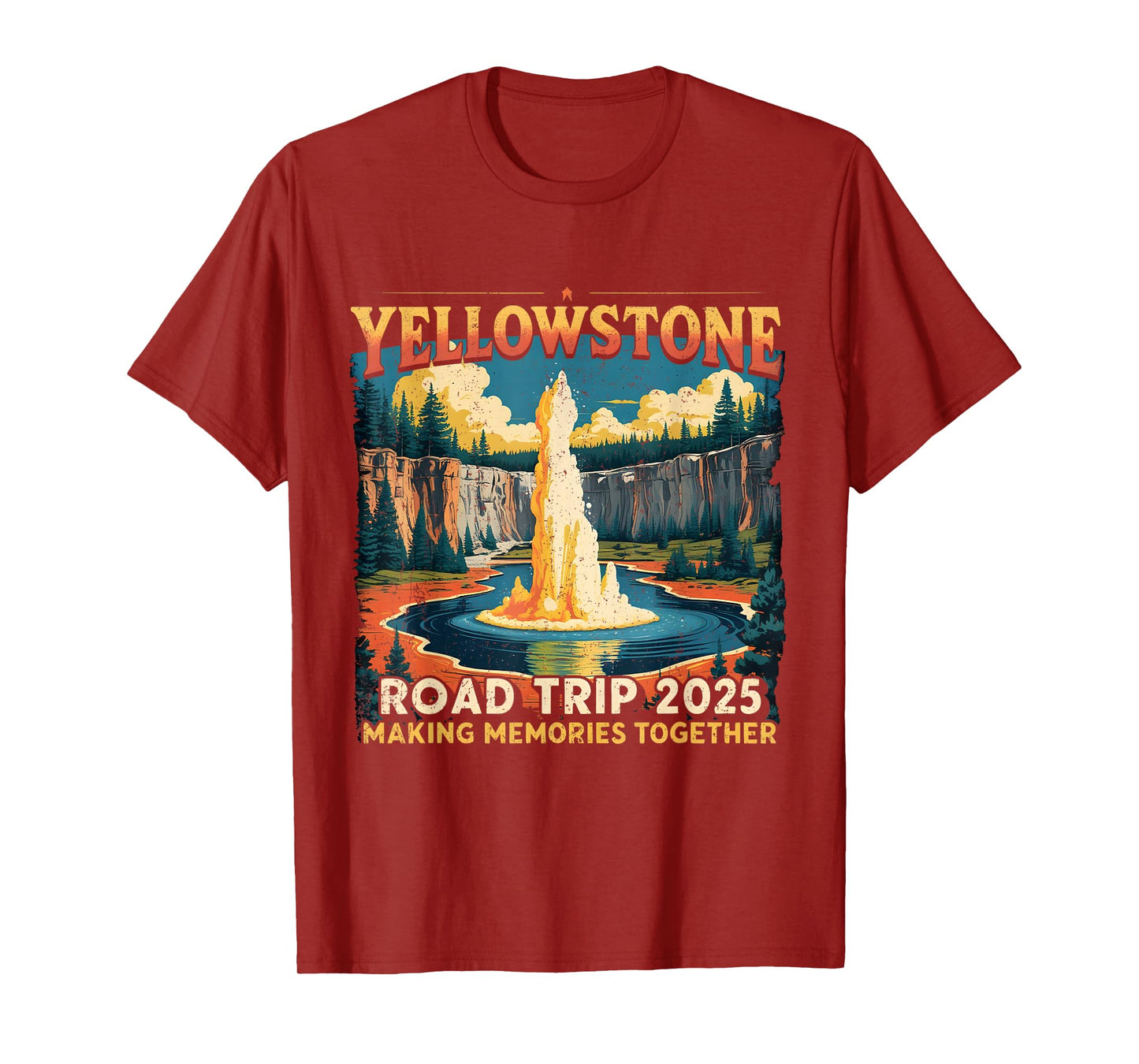 Yellowstone Road Trip 2025 Vintage Tee T-Shirt