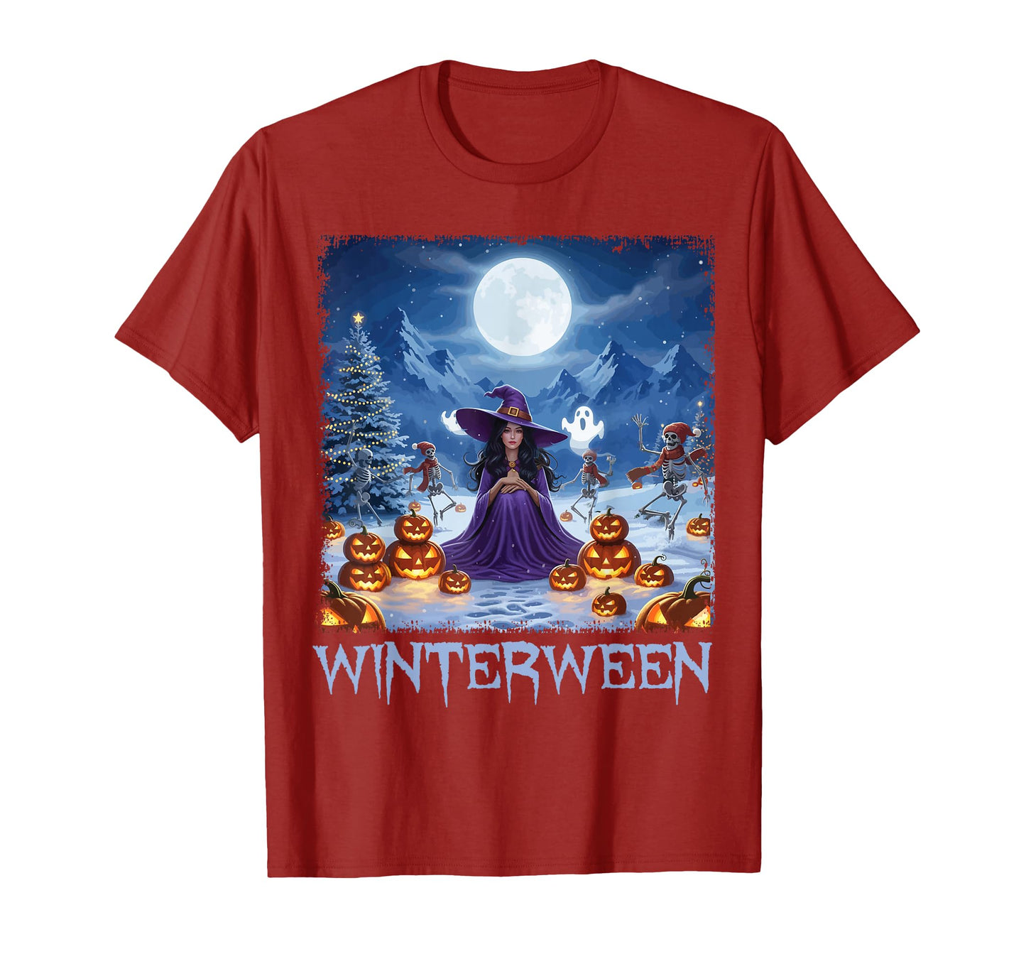 Winterween Winter Halloween Christmas Witch Winterween T-Shirt
