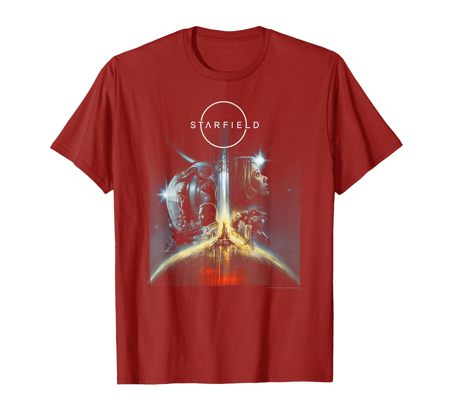 Starfield Cover Art Characters Video Game T-Shirt