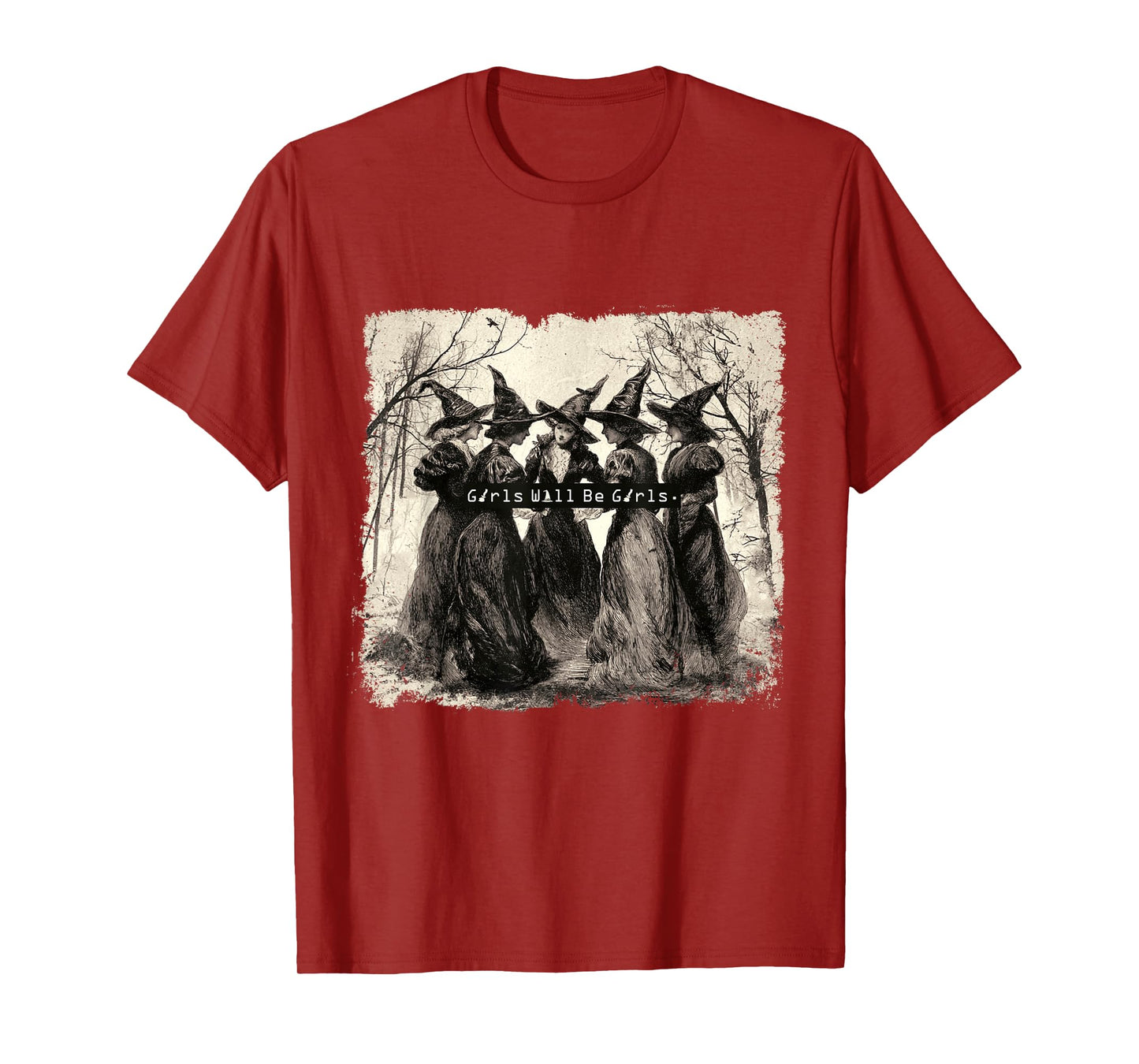 Vintage Girls Witch Funny Halloween Women Witchy Vibe T-Shirt