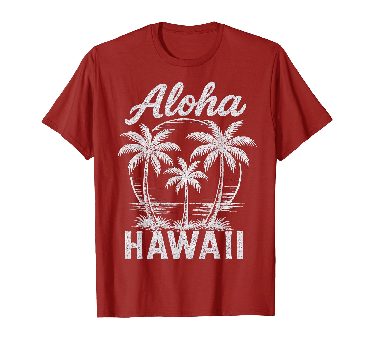 Aloha Hawaii Palm Tree Beach Graphic Summer Vacation Trip T-Shirt