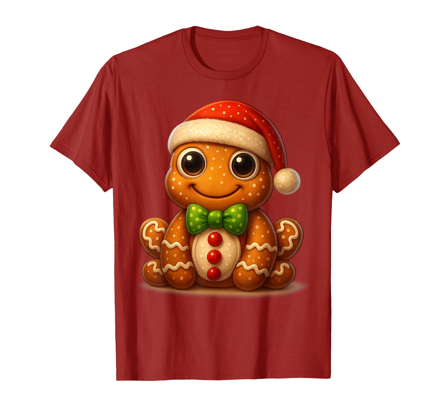 Funny Gingerbread Man Frog Christmas Tees Womens Mens Gifts T-Shirt