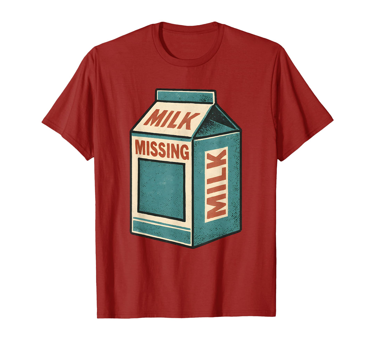Retro Milk Carton Missing Person Halloween Costume T-Shirt