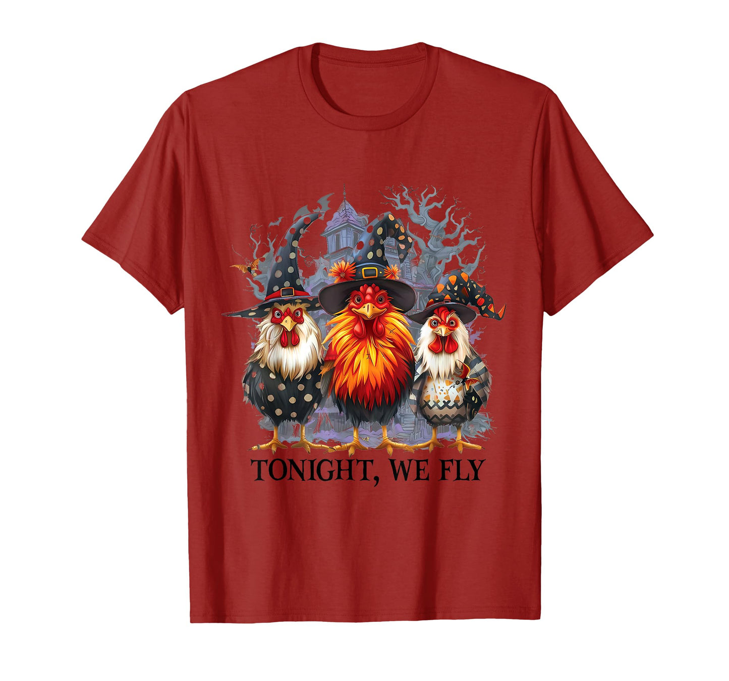 Tonight We Fly Funny Chicken Spooky Season Farm Halloween T-Shirt