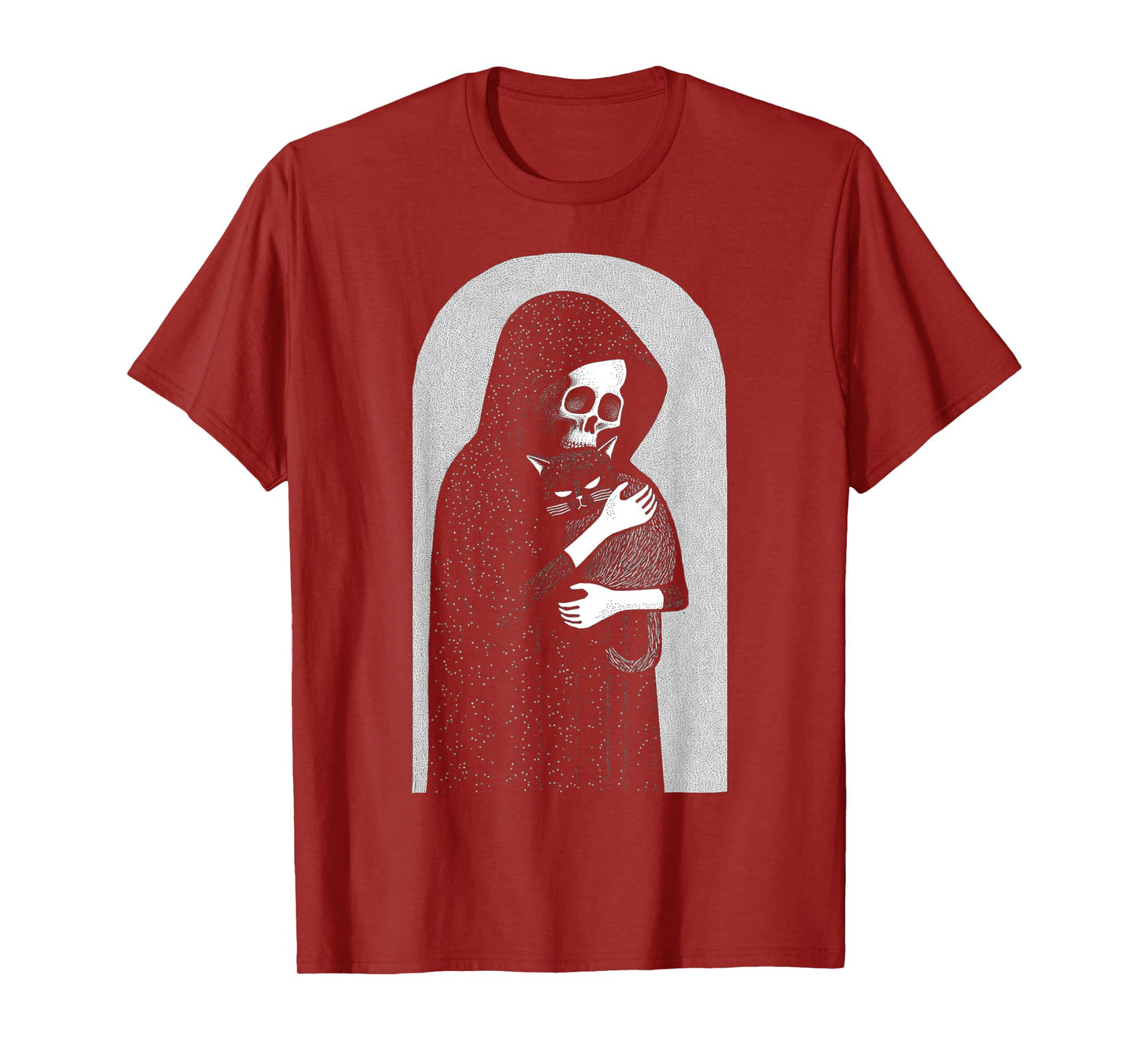 Reaper Of Death And His Black Cat Cuddle Punk Goth Grunge Men Women Girls Kids T-Shirt
