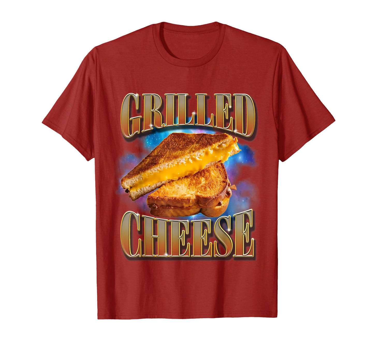 Grilled Cheese Food Lover Funny Gag Weird Meme 90s Trendy T-Shirt