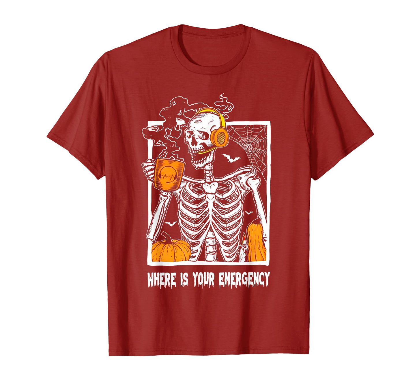 Where is Your Emergency - Skeleton Dispatcher Halloween T-Shirt