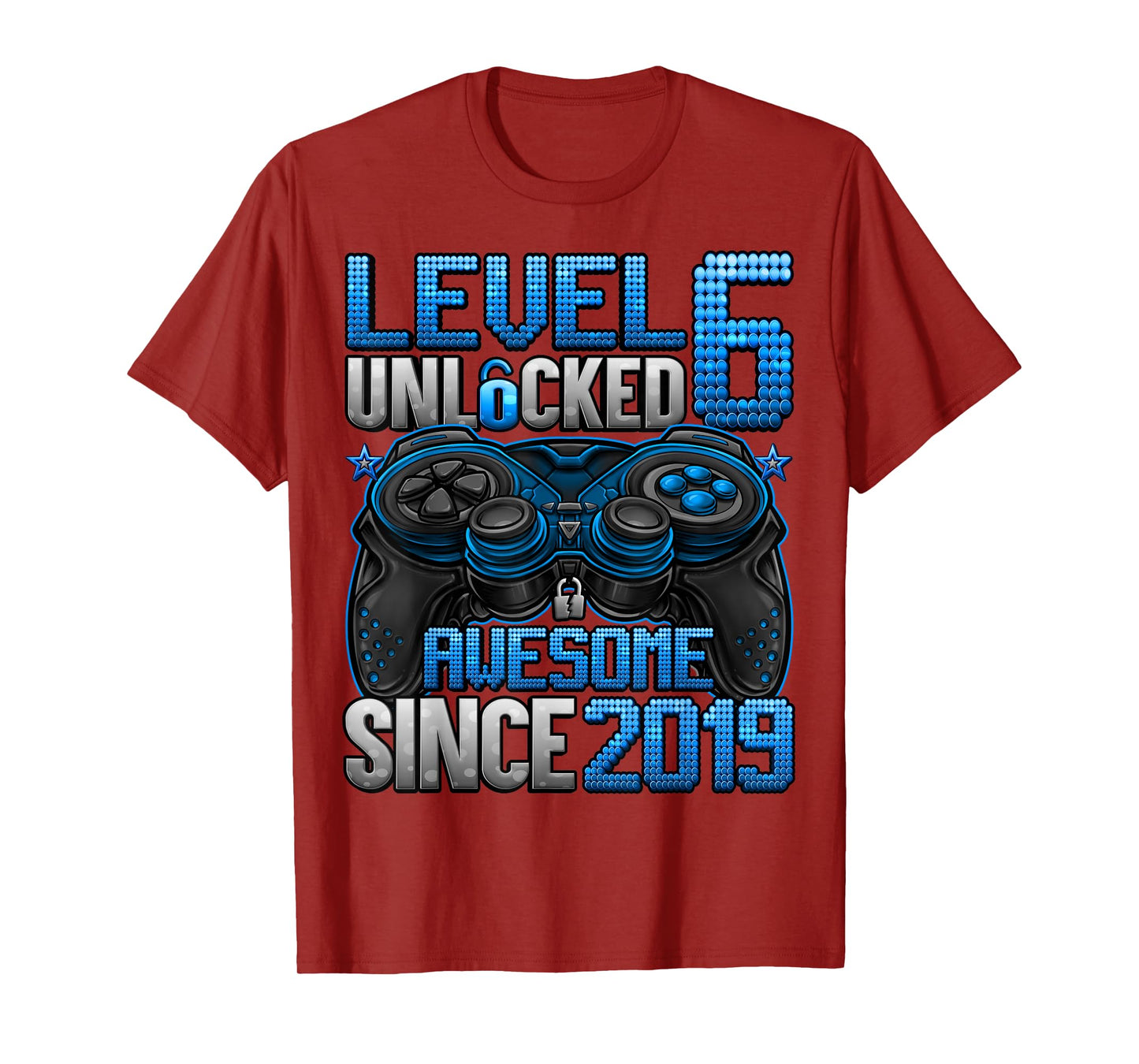 Level 6 Unlocked 6 Year Old Gifts For Boys 6th Birthday Boy T-Shirt