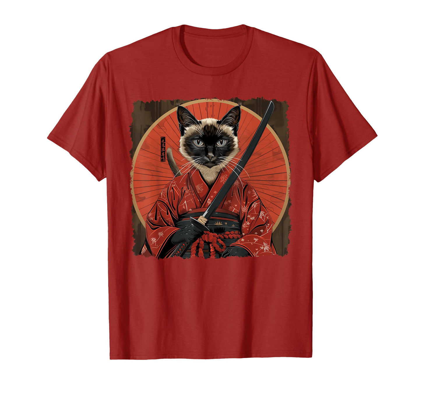 Siamese Cat Japanese Art Samurai Ukiyo-e Vintage T-Shirt