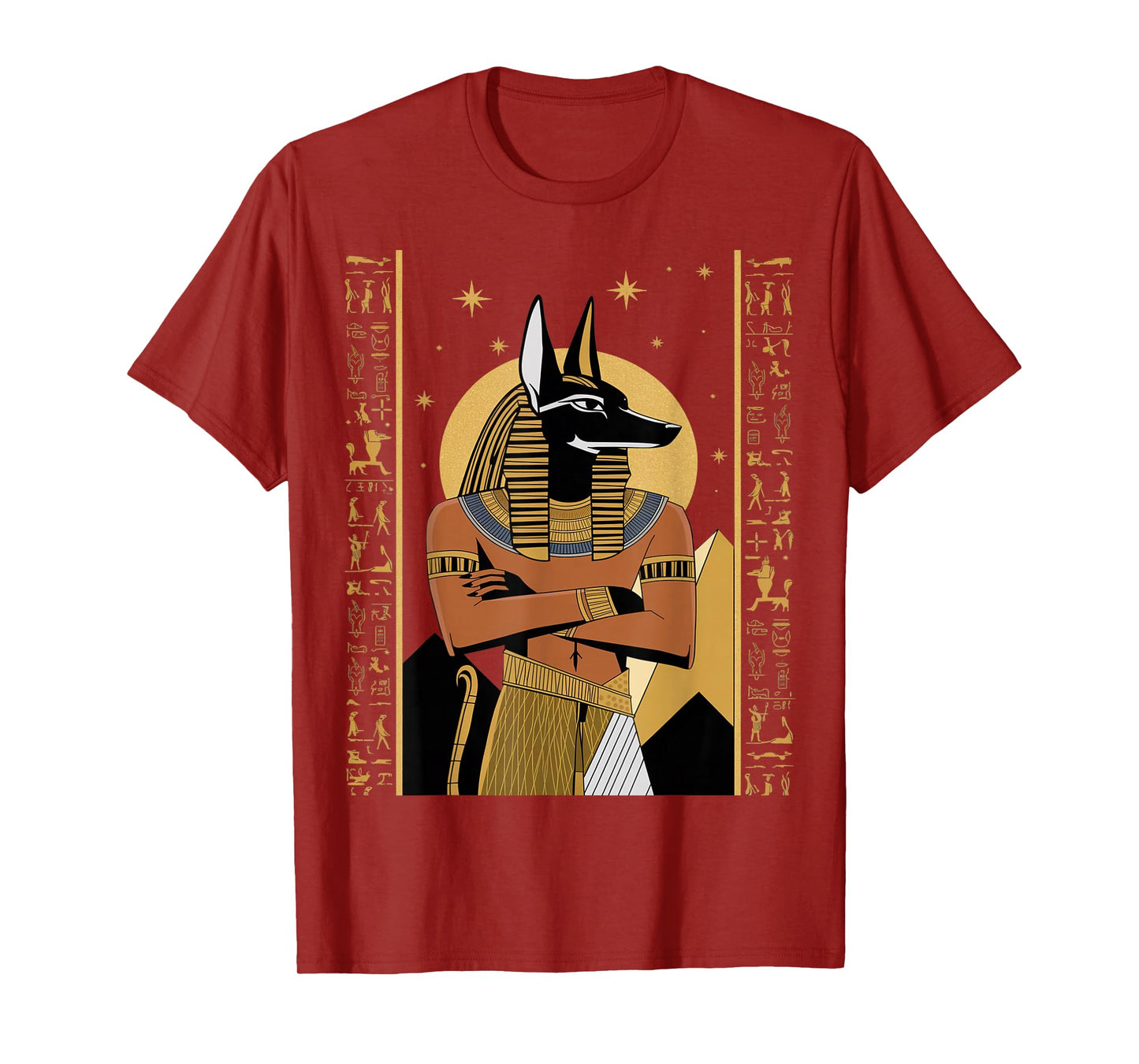 Anubis Egyptian Hieroglyphs T-Shirt