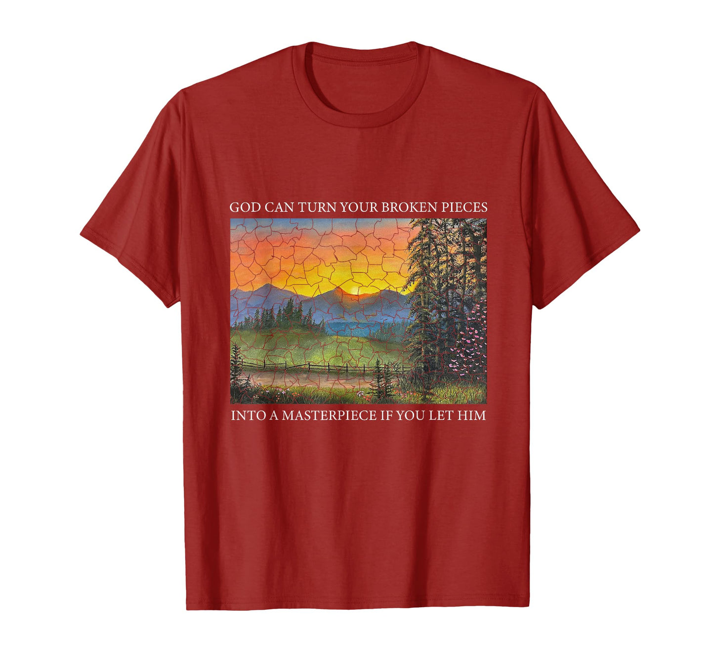 God Can Turn Broken Pieces Into Masterpiece Christian Jesus T-Shirt