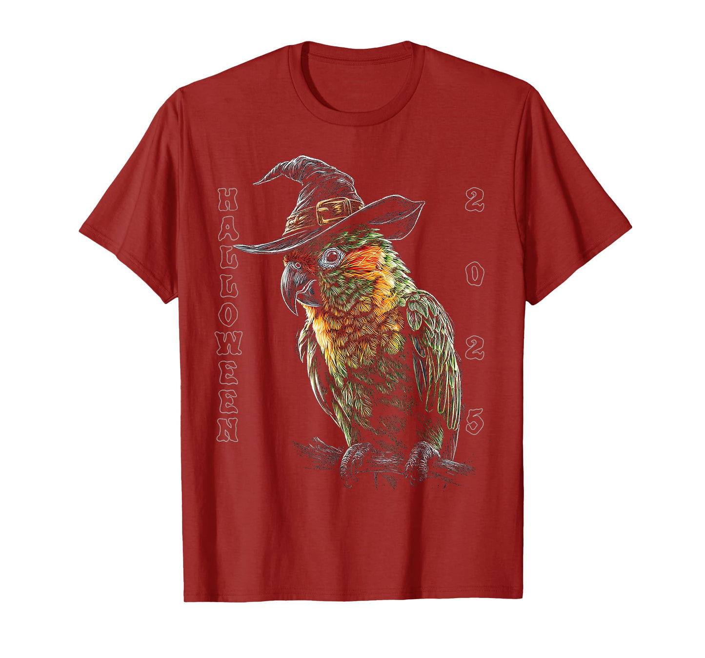 Halloween 2025 Parrot Witch Costume Fun T-Shirt