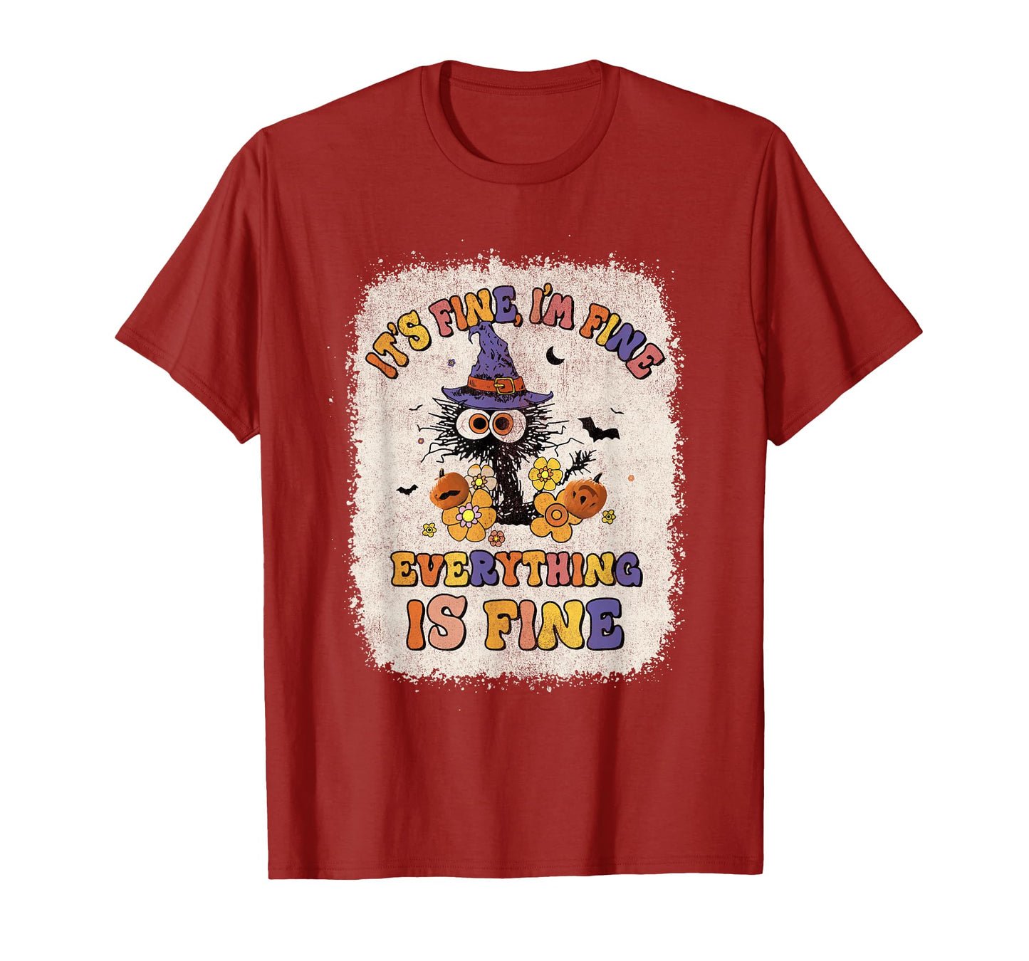 It's Fine I'm Fine Everything is Fine Cat T-Shirt