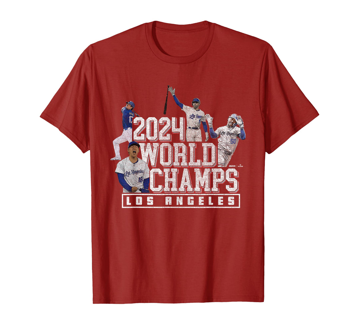 Ryno Sports 2024 World Champs LA Team 4 Players Los Angeles Baseball T-Shirt