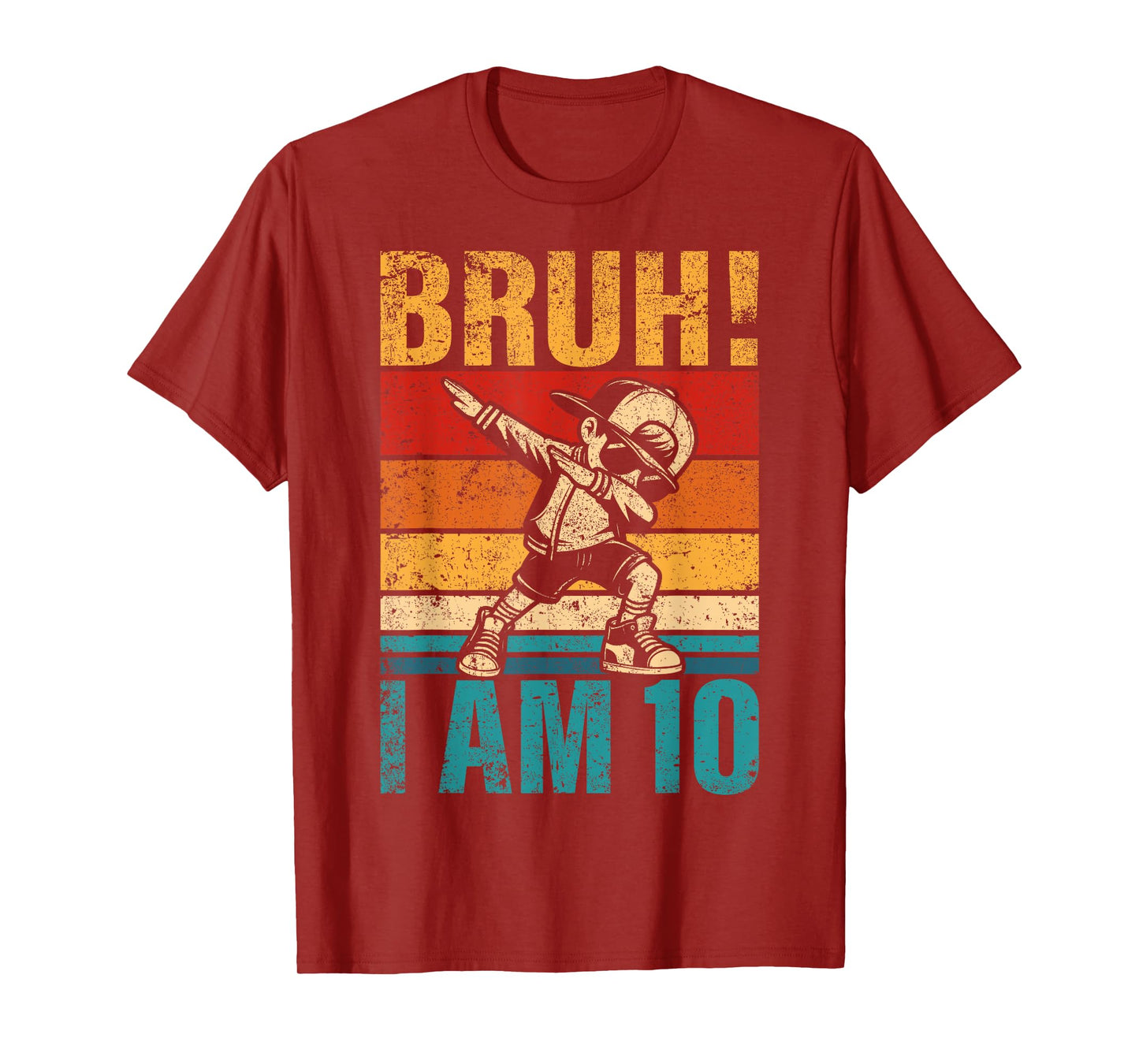 10 Year Old Birthday Dabbing Boy Bruh It's My 10th Birthday T-Shirt