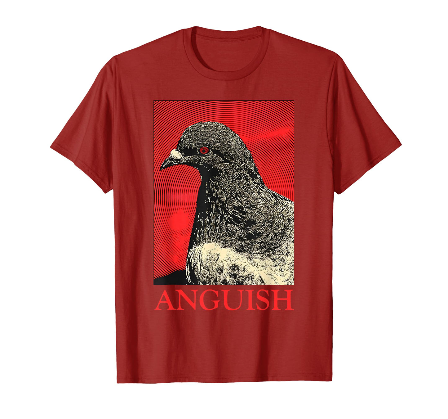 Anguish Pigeon vintage T-Shirt, Small, Black