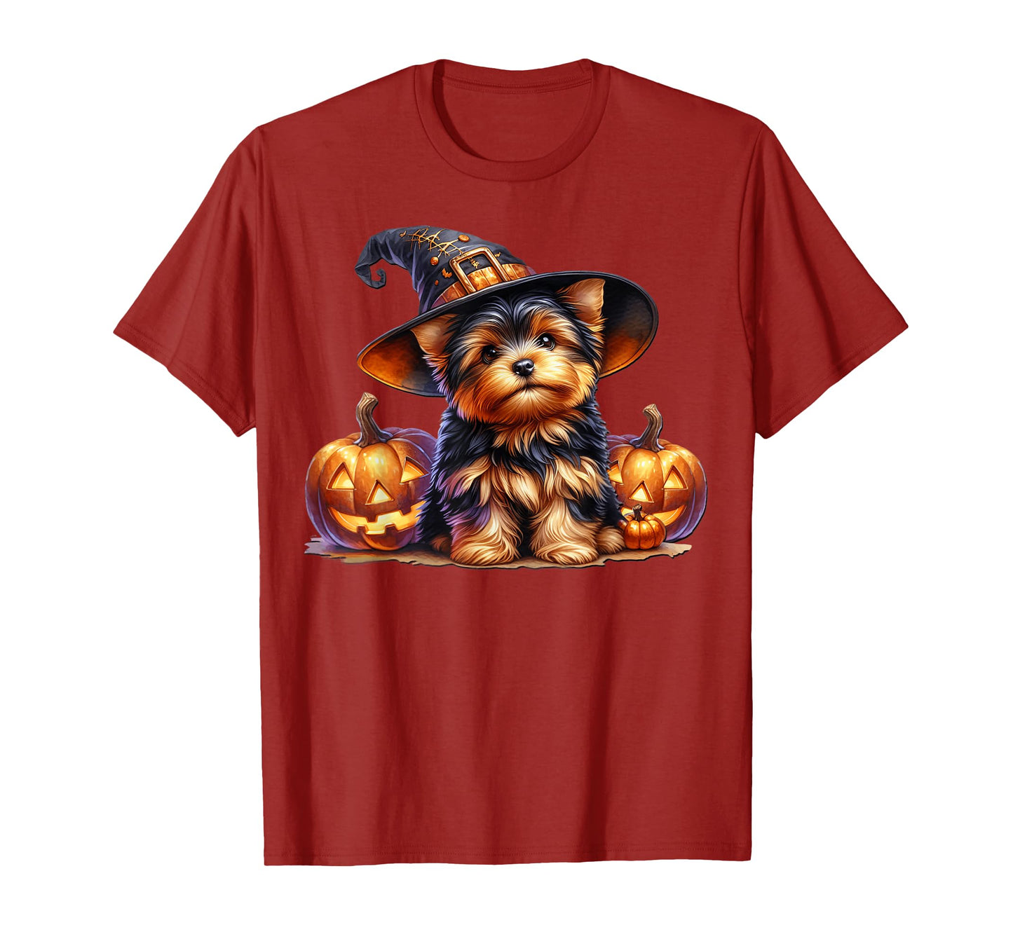 Yorkshire Terrier Dog Graphic for Women Halloween Yorkie T-Shirt
