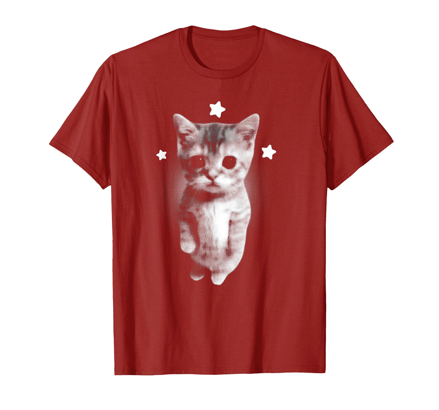 Funny Cute Retro Cat Silly Kitten Meme Cat Lovers Men Women T-Shirt