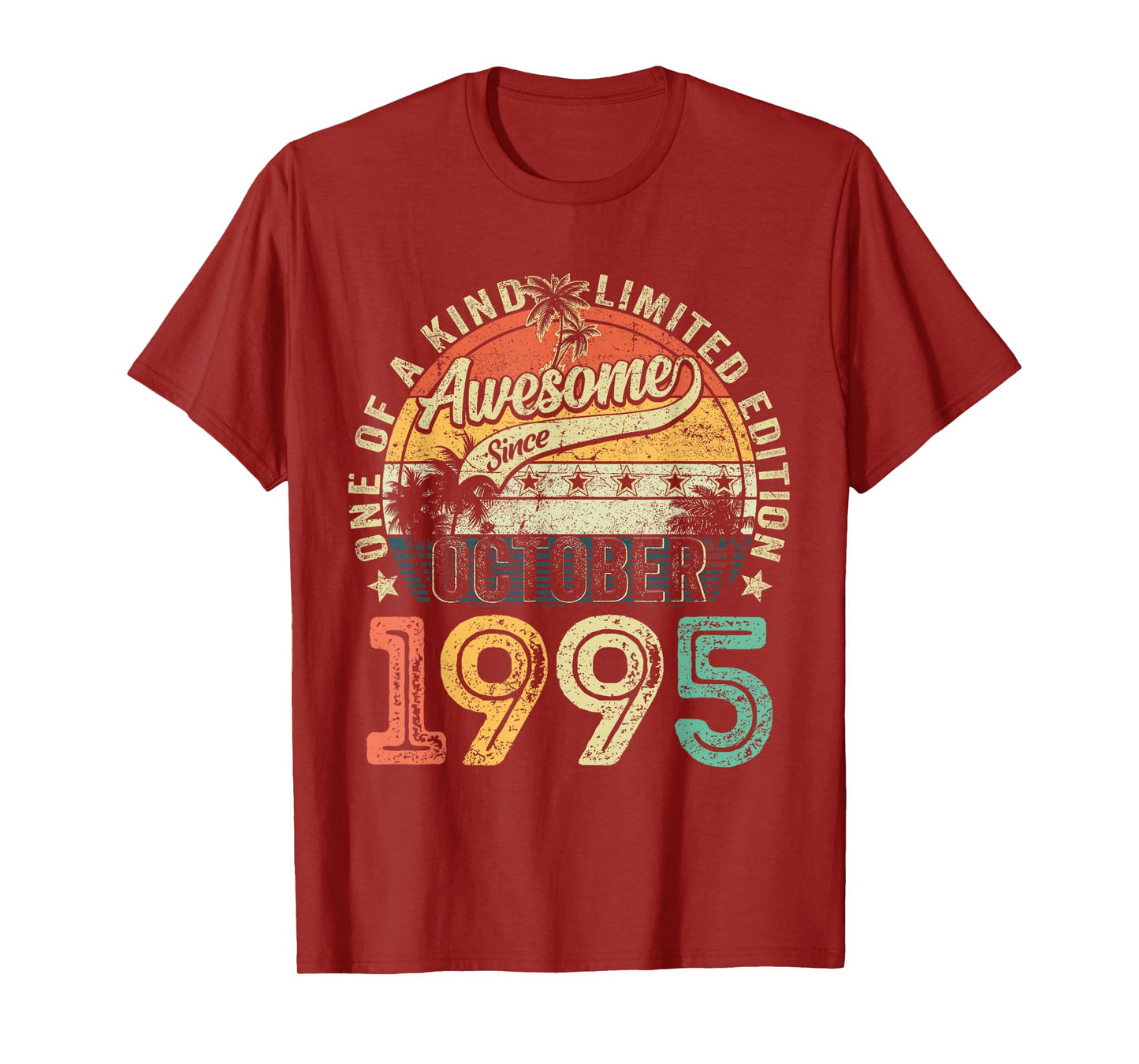 30 Years Old Awesome Since October 1995 30th Birthday Gifts T-Shirt