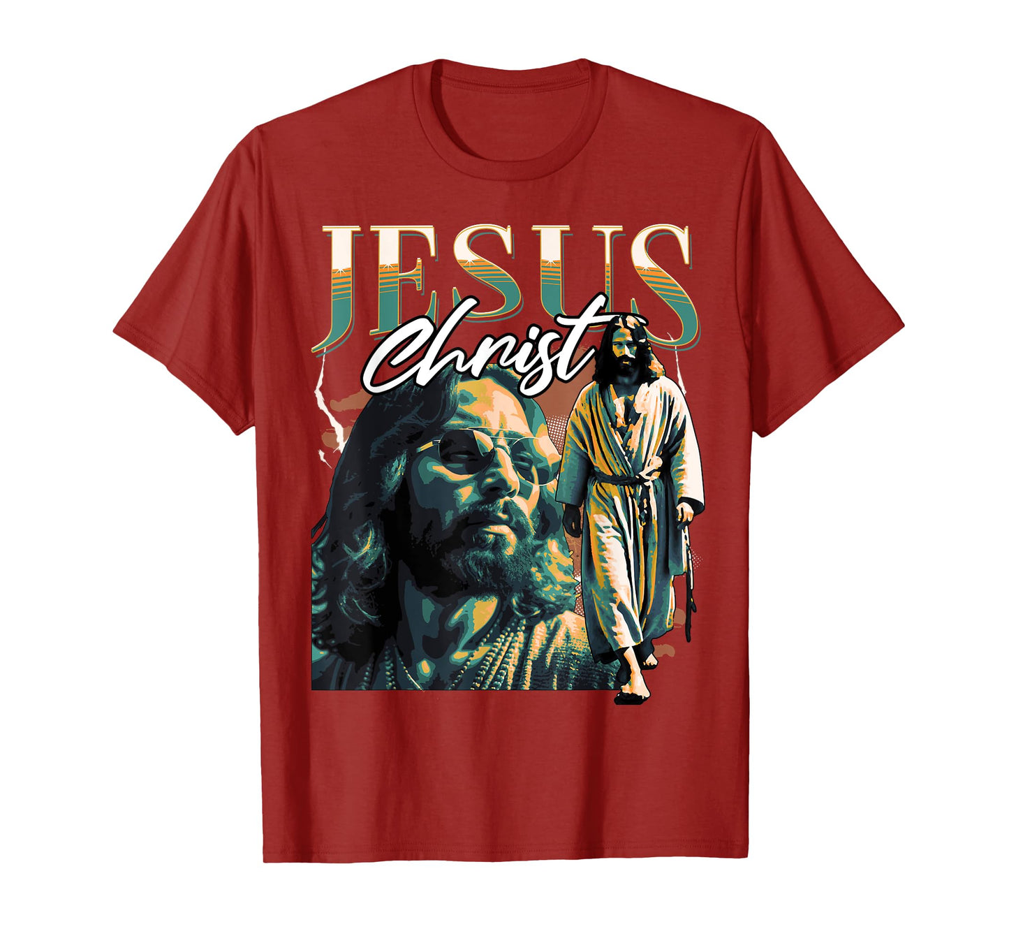 Jesus Christ Meme Retro 90s Bootleg Rap Merch Style T-Shirt