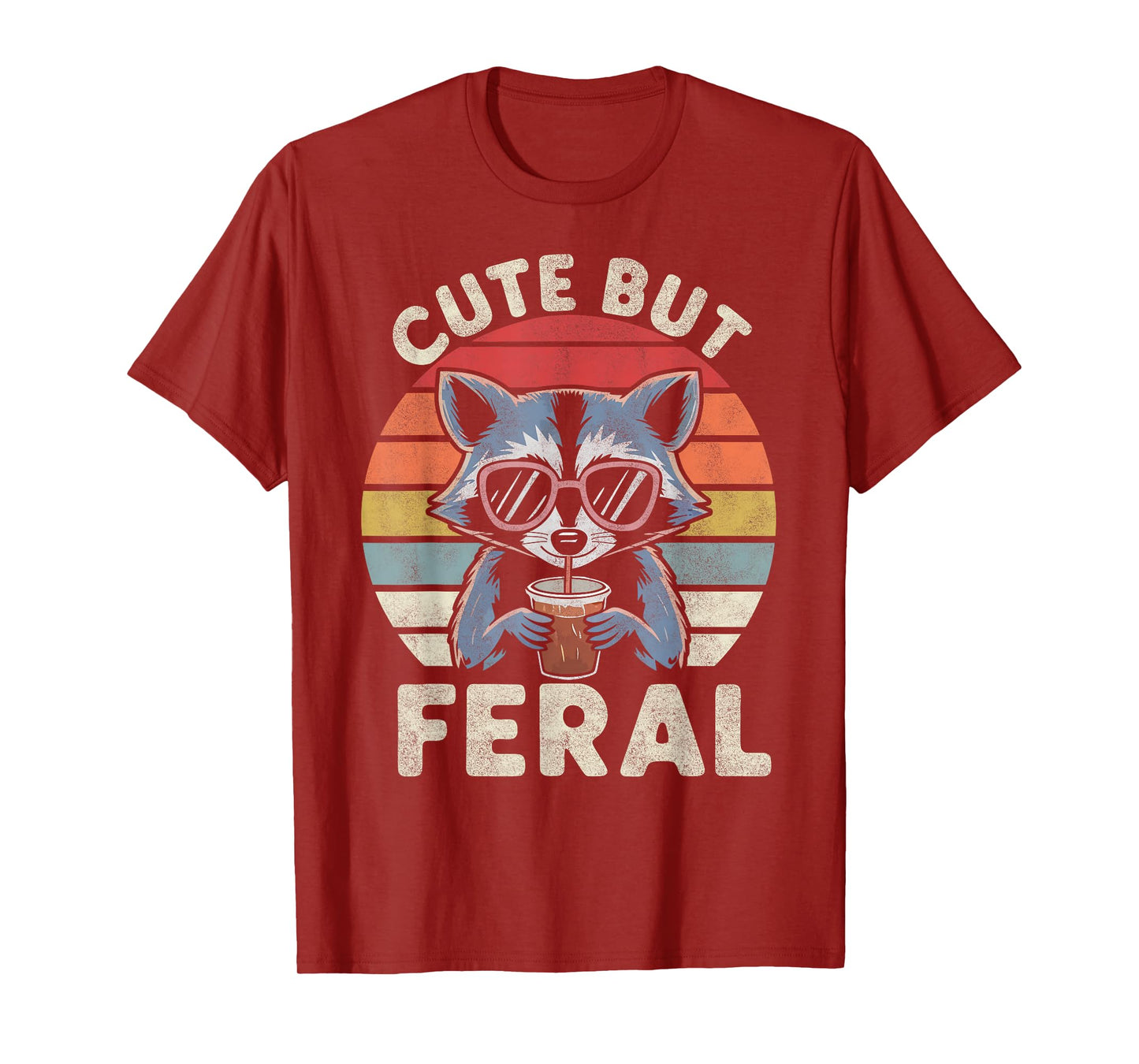 Cute But Feral Funny Racoon Sunglasses For Toddler Boys Kids T-Shirt