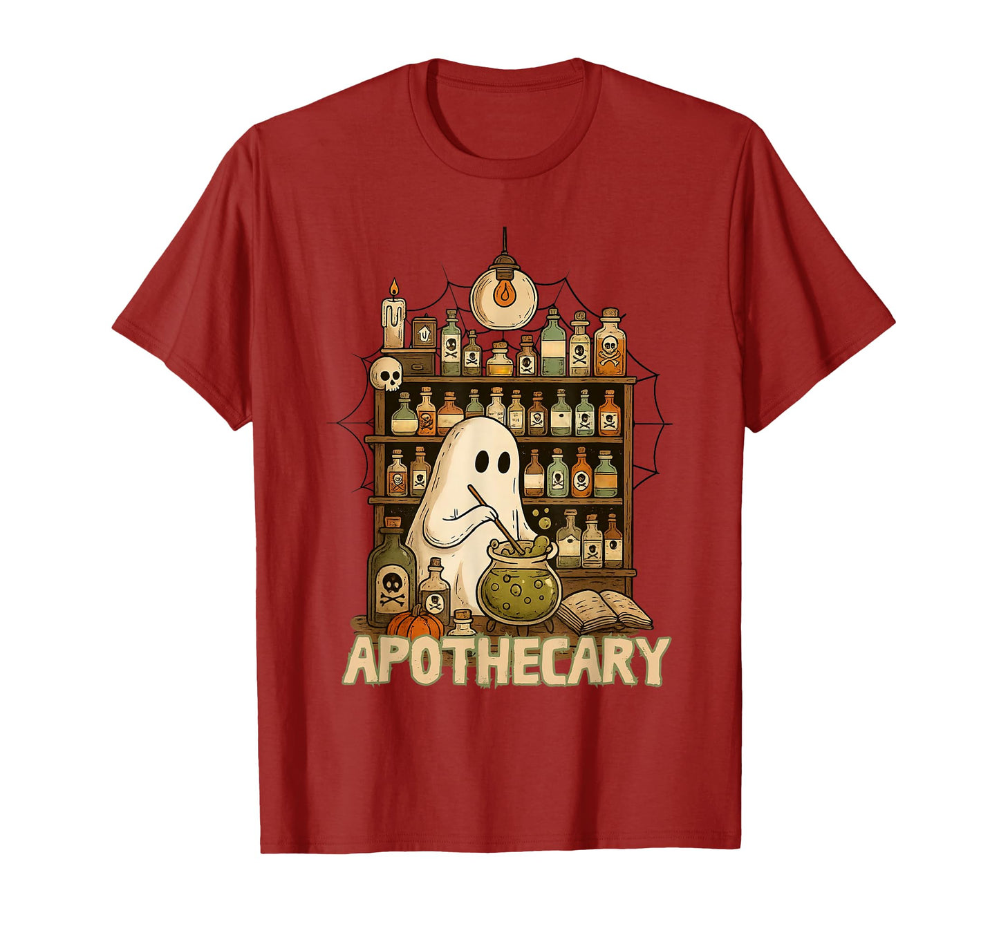 Halloween Cute Ghost Pharmacy Tech Apothecary Witch Mystical T-Shirt