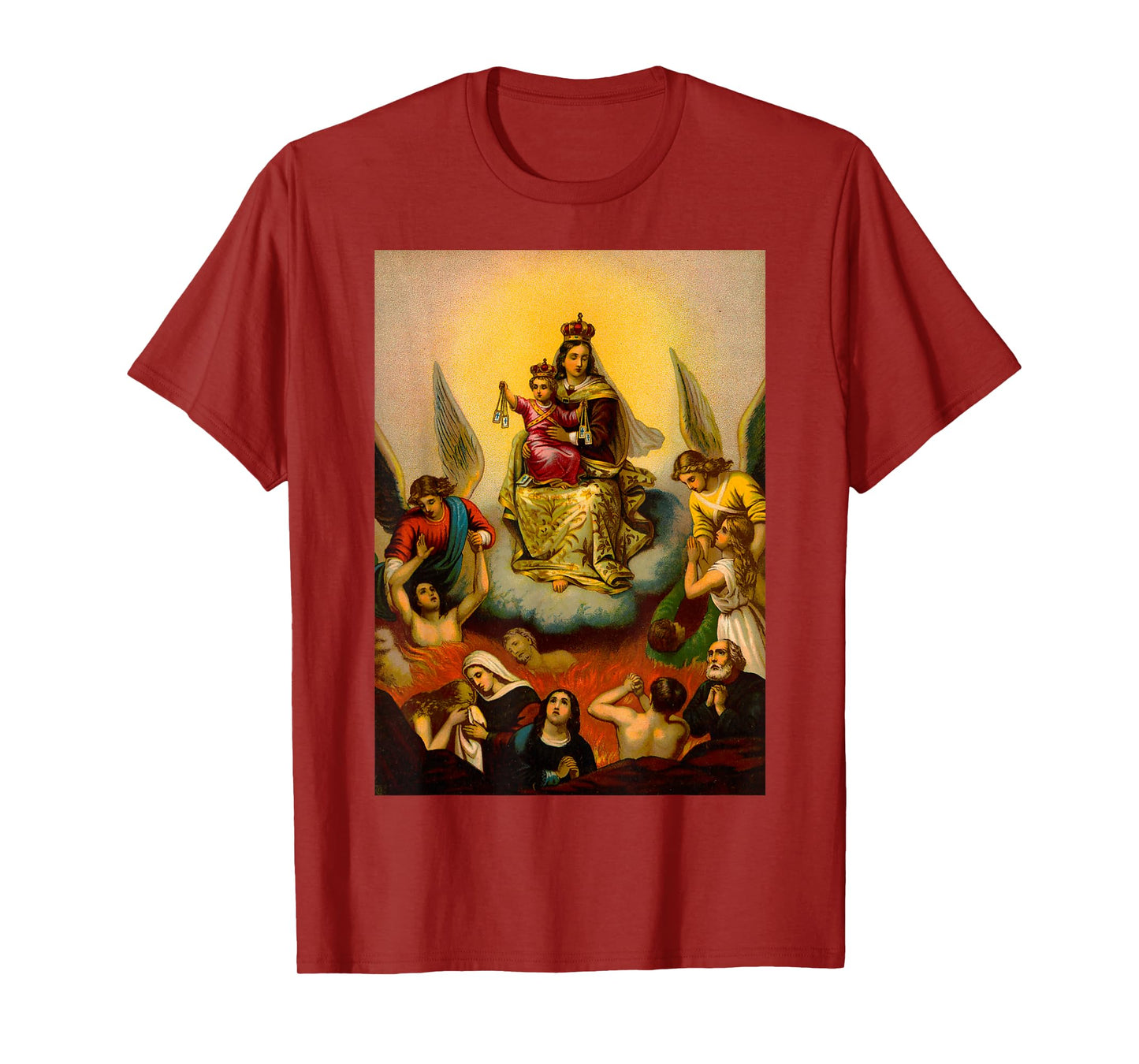 Scapular of Our Lady of Mount Carmel Brown Mt. T-Shirt