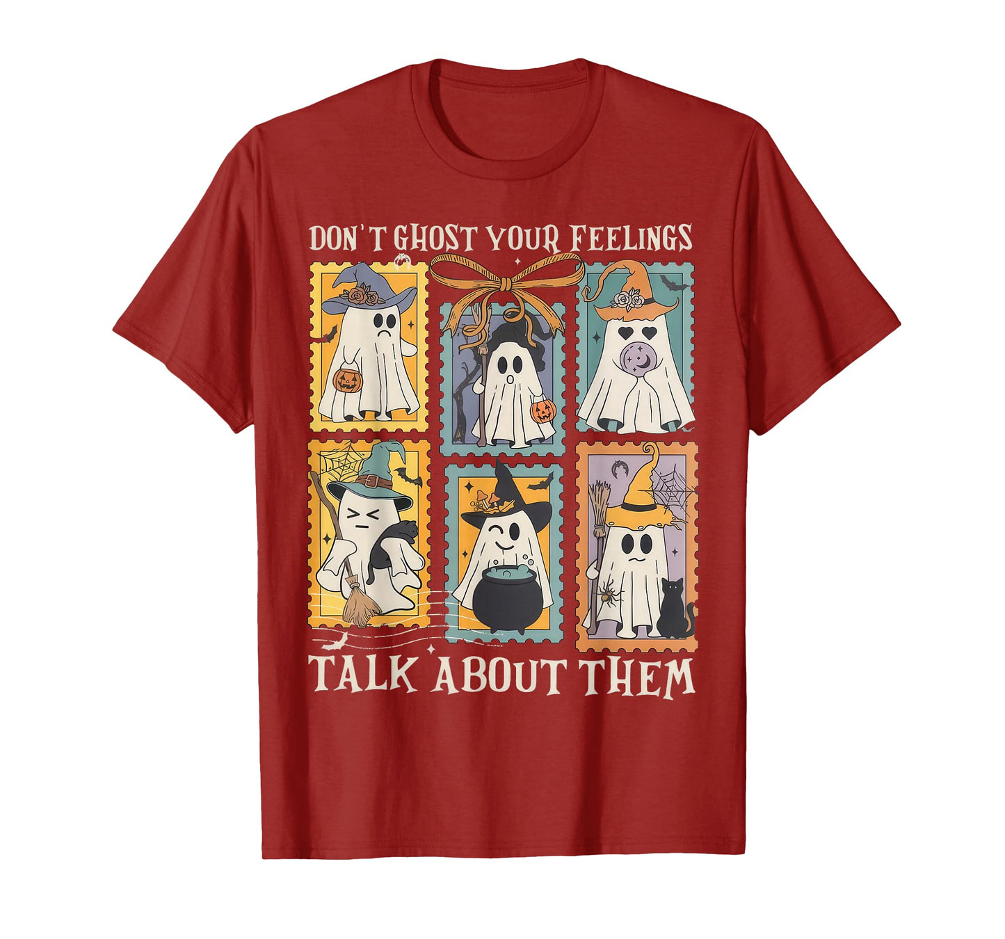 Mental Health Halloween Don't Ghost Your Feelings Halloween T-Shirt