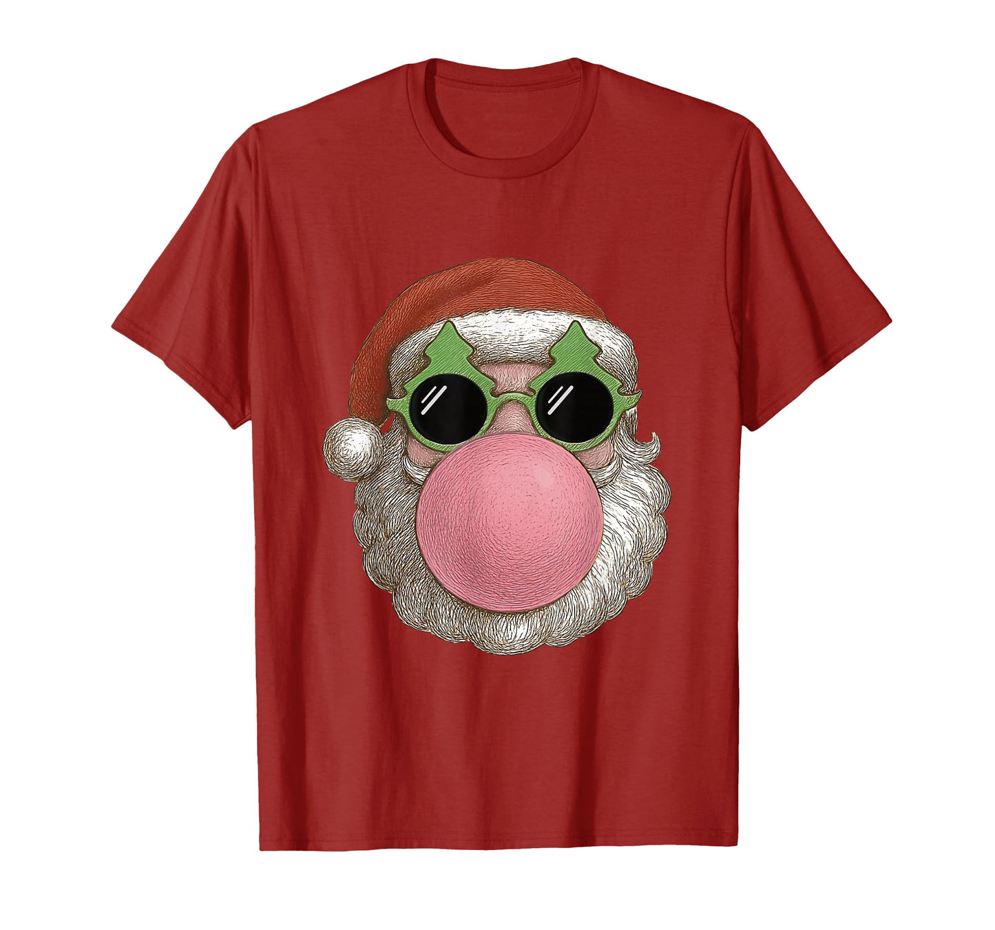 Funny Vintage Style Santa Claus Sunglasses T-Shirt