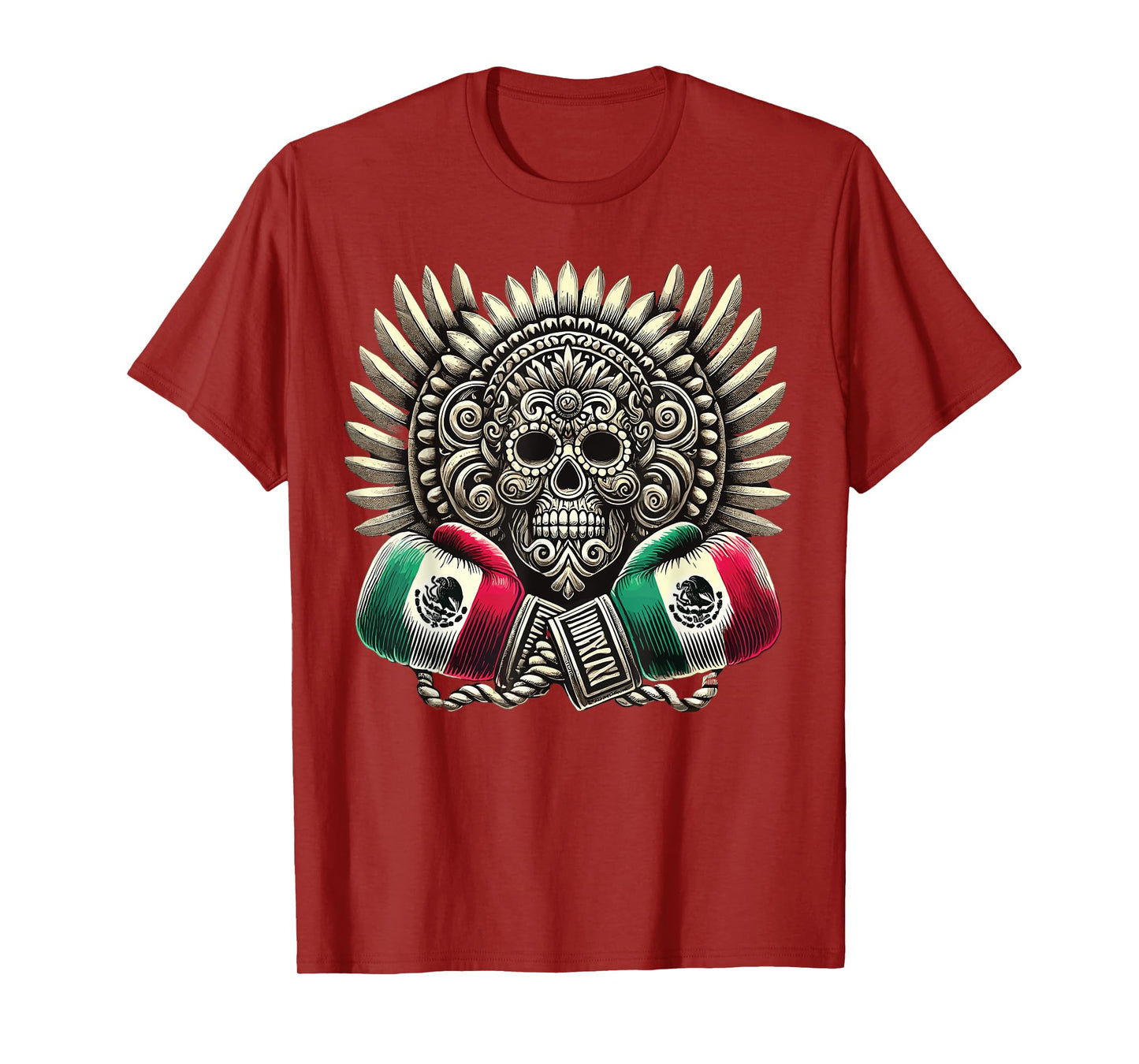 Aztec Mictlantecuhtli Mexican Pride Boxing T-Shirt