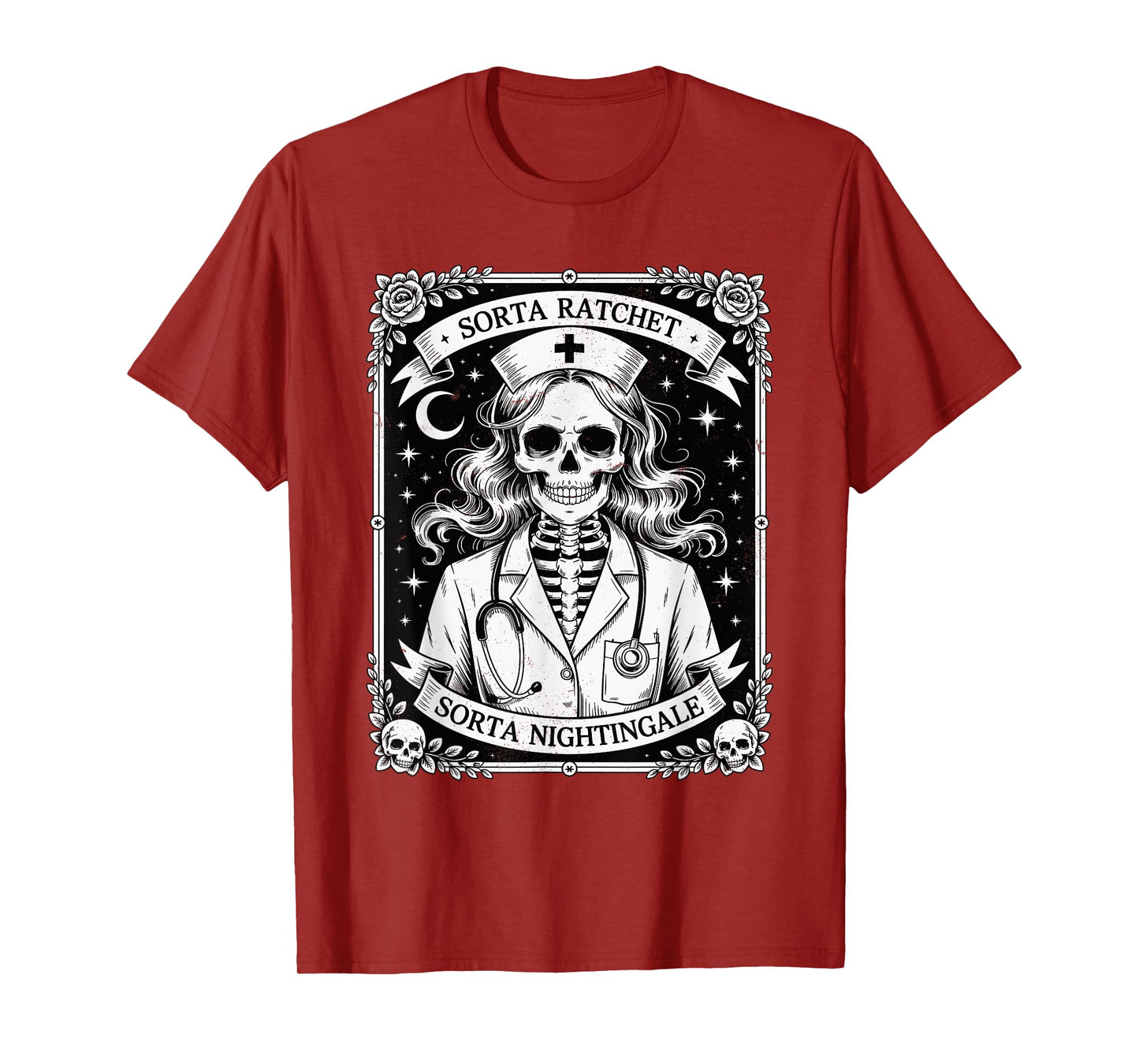 Nurse Sorta Ratchet Sorta Nightingale Tarot Card Halloween T-Shirt
