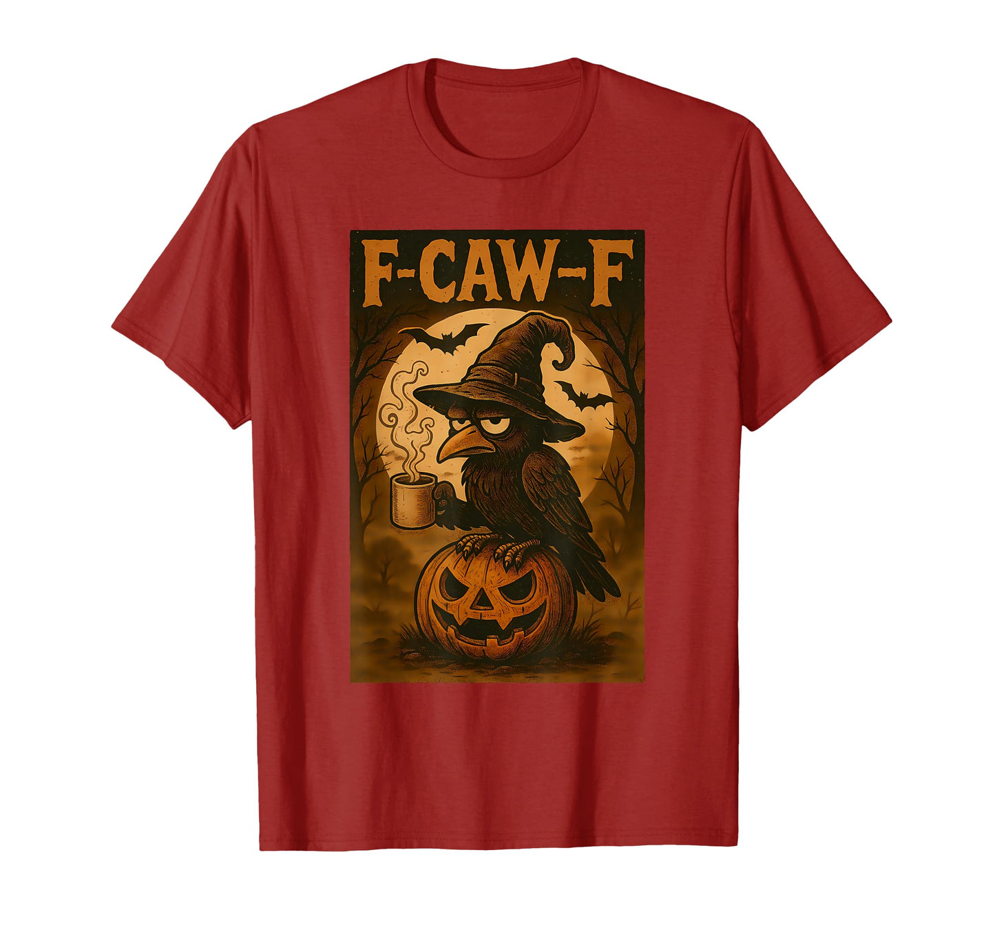FcawF Crow Grumpy Raven Witch Funny Halloween Lazy Costume T-Shirt