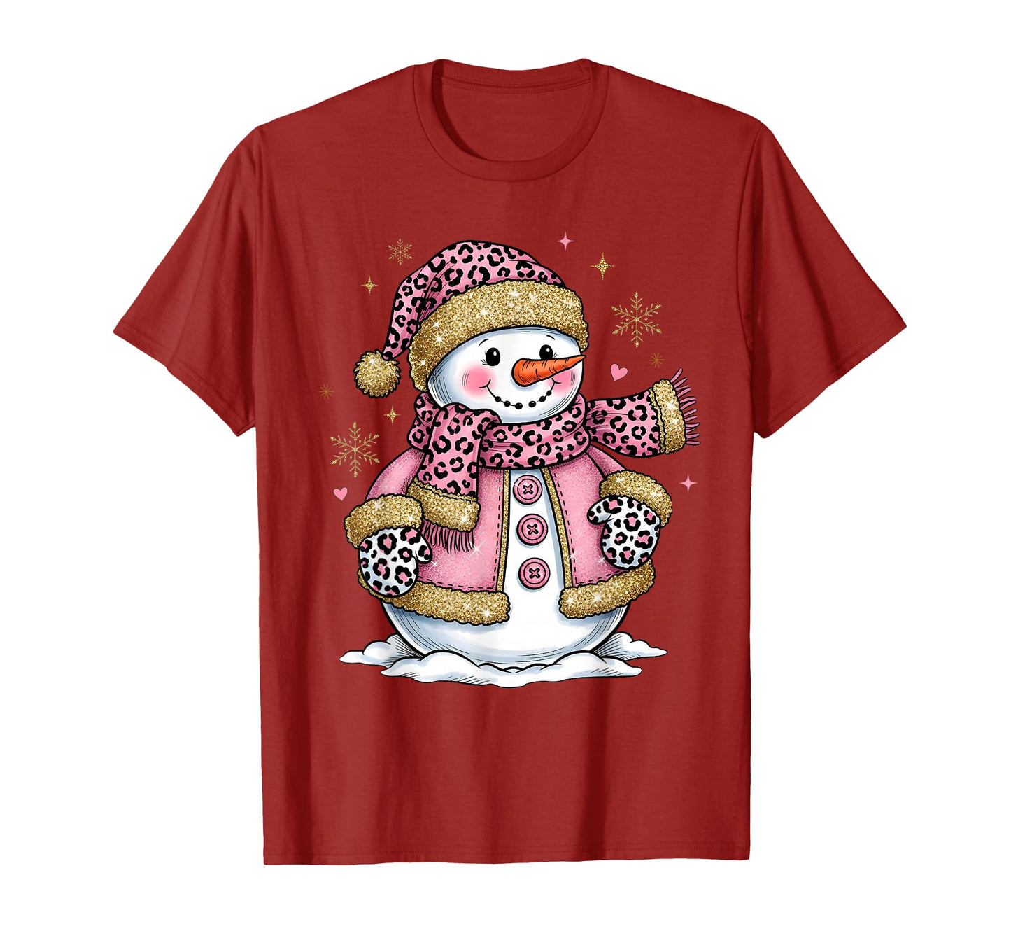 Snowman Merry Christmas Snowflake Family Pajamas Holiday T-Shirt