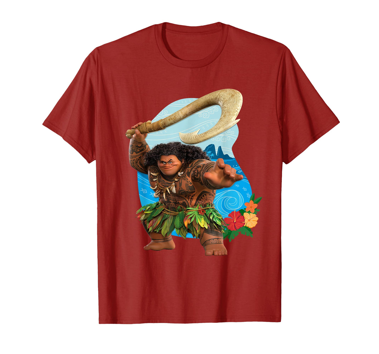 Disney Moana 2 Tropical Island Adventure Maui with Fish Hook T-Shirt