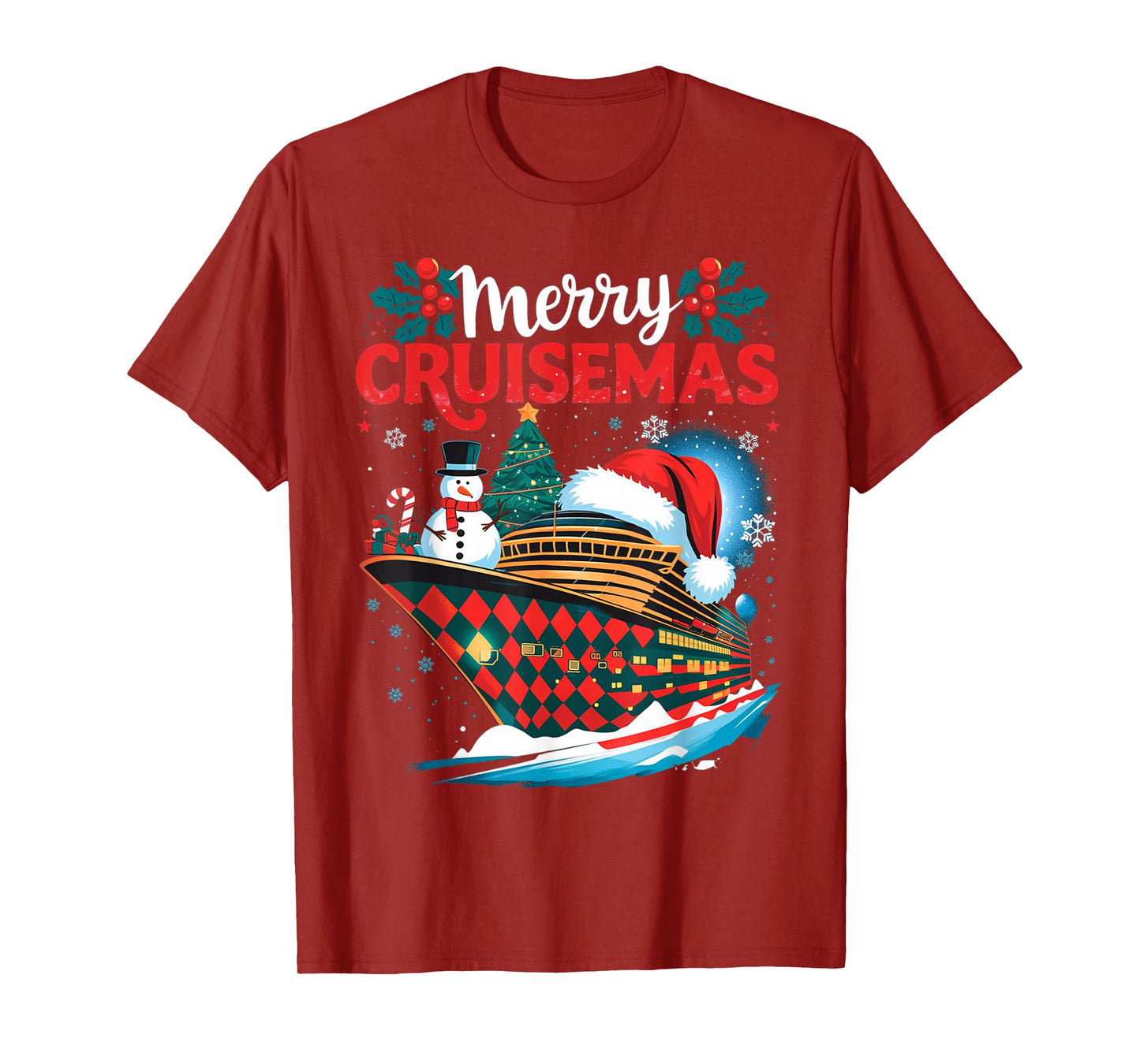 Merry Cruisemas Funny Family Christmas Pajama Xmas Cruise T-Shirt