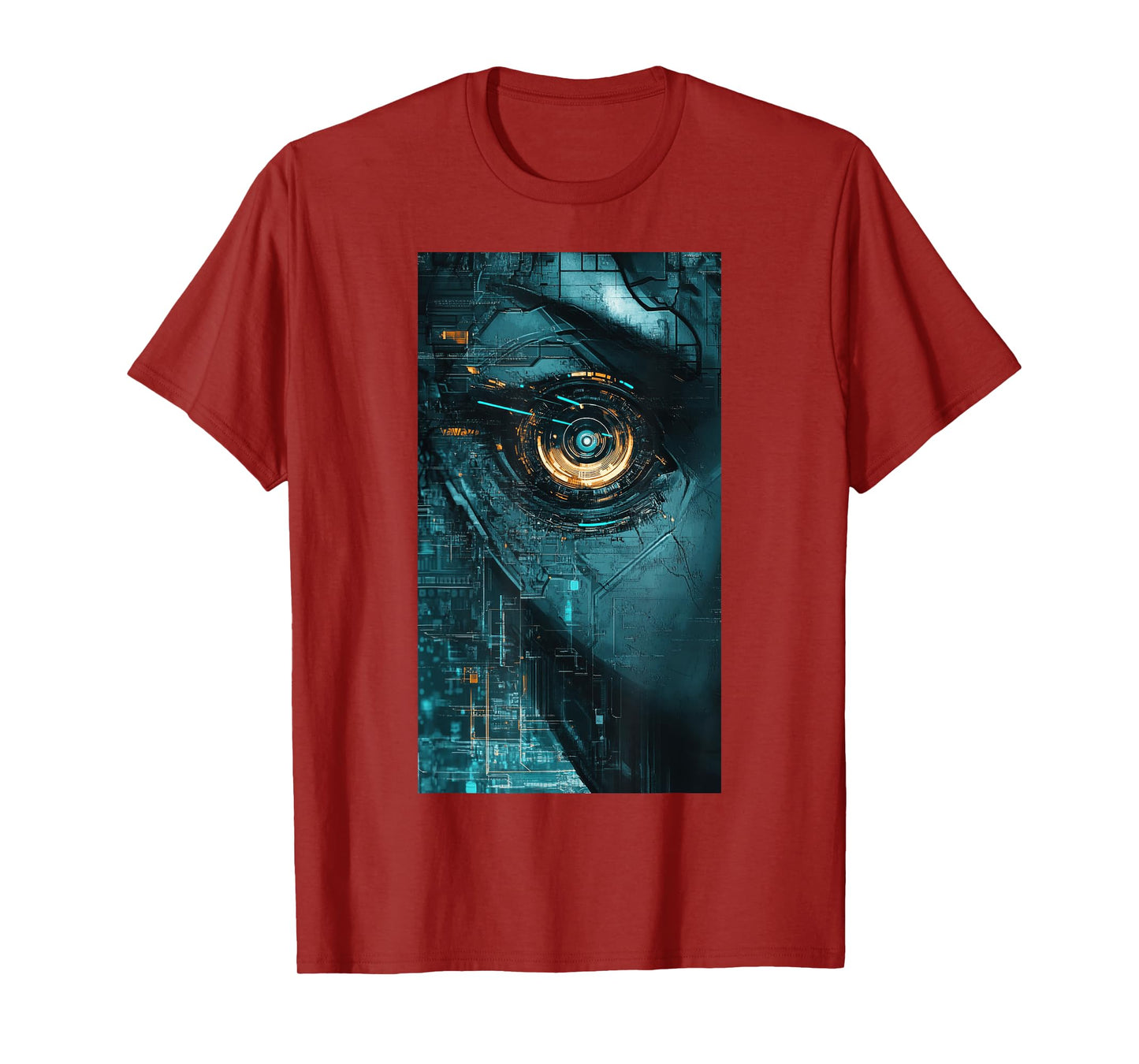 Futuristic Scifi Robotic Eyes Cyberpunk Robotics T-Shirt
