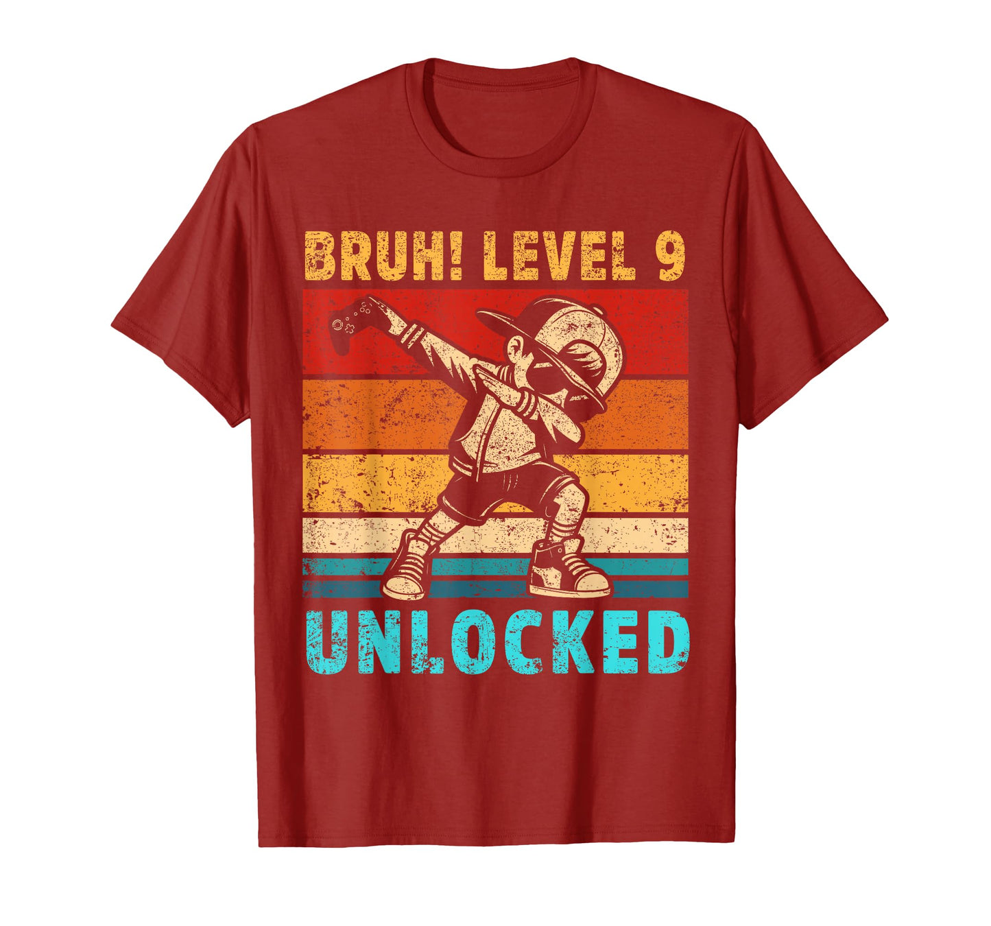 9 Year Old Birthday Dabbing Boy Bruh 9th level unlocked T-Shirt