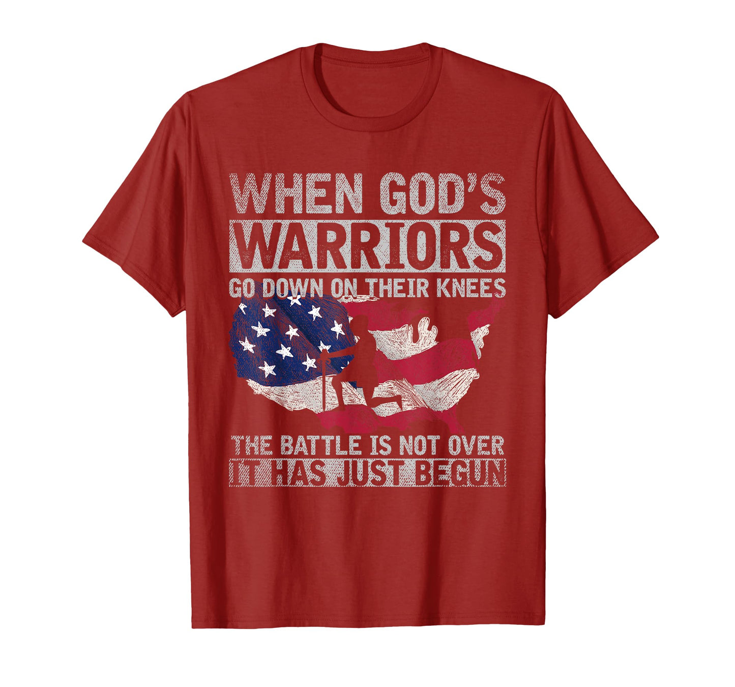 Patriotic Christian Devotee God Christianity US Flag Jesus T-Shirt