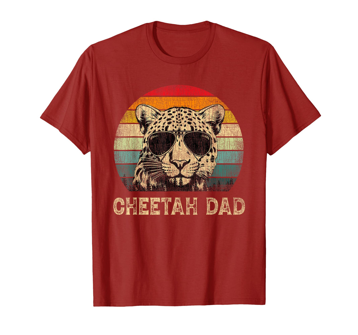 Vintage Cheetah Dad Cheetah Lovers Daddy Father's Day T-Shirt