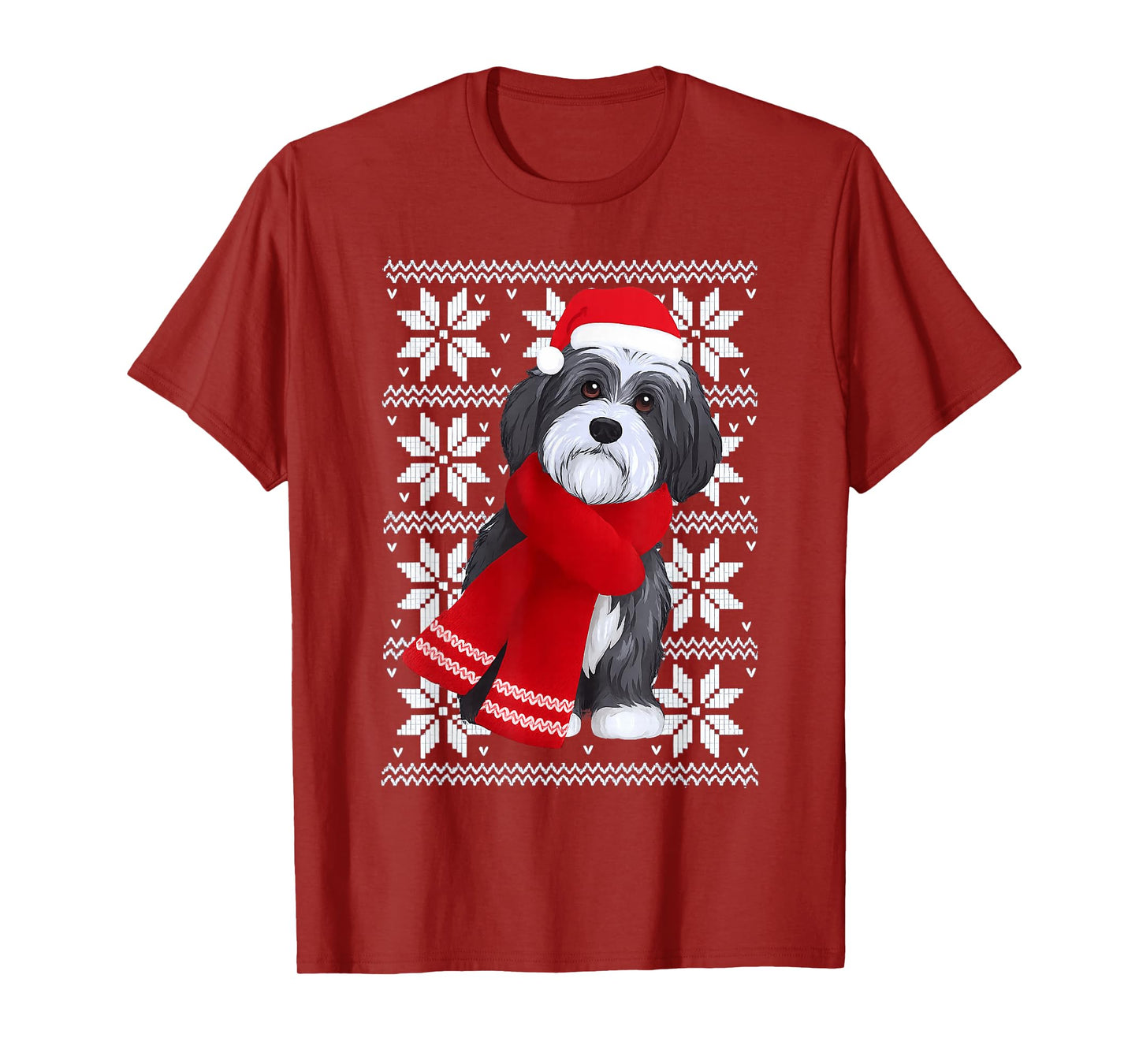 Havanese Dog Ugly Christmas Holiday Dog Lover T-Shirt