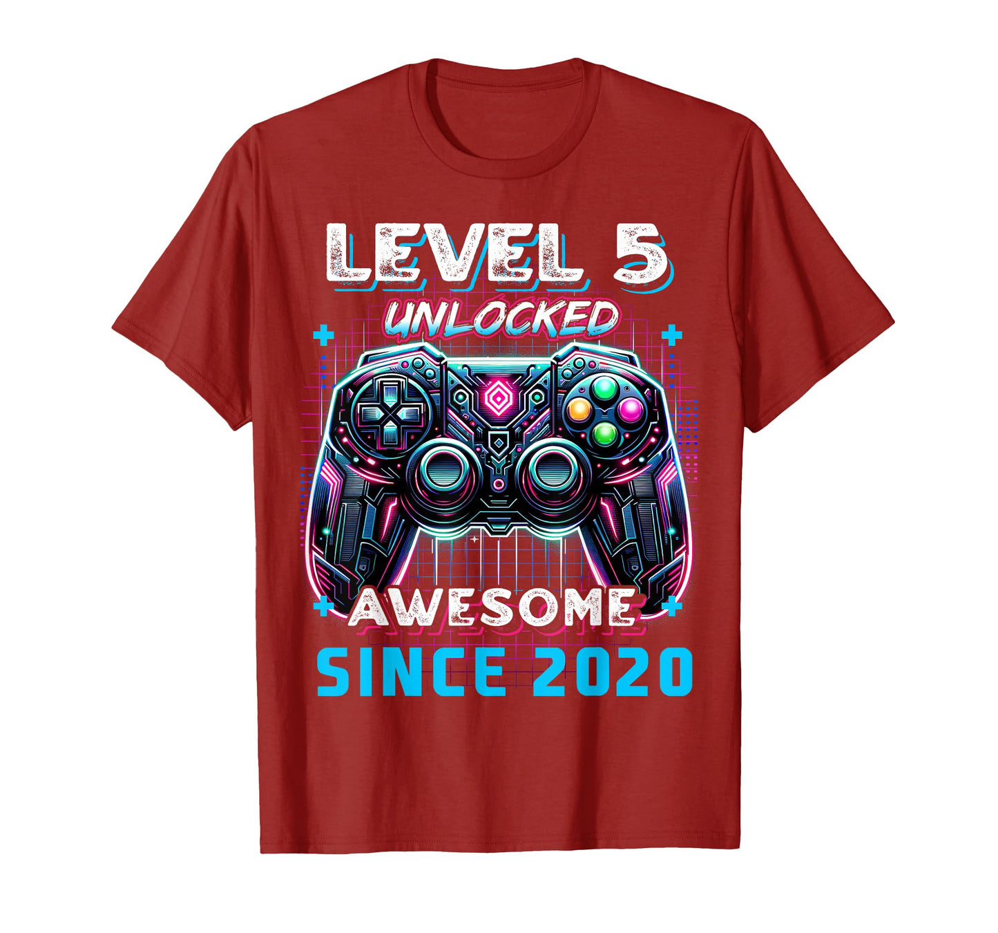 5th Birthday Boy Level 5 Gamer 5 Year Video Game Party T-Shirt