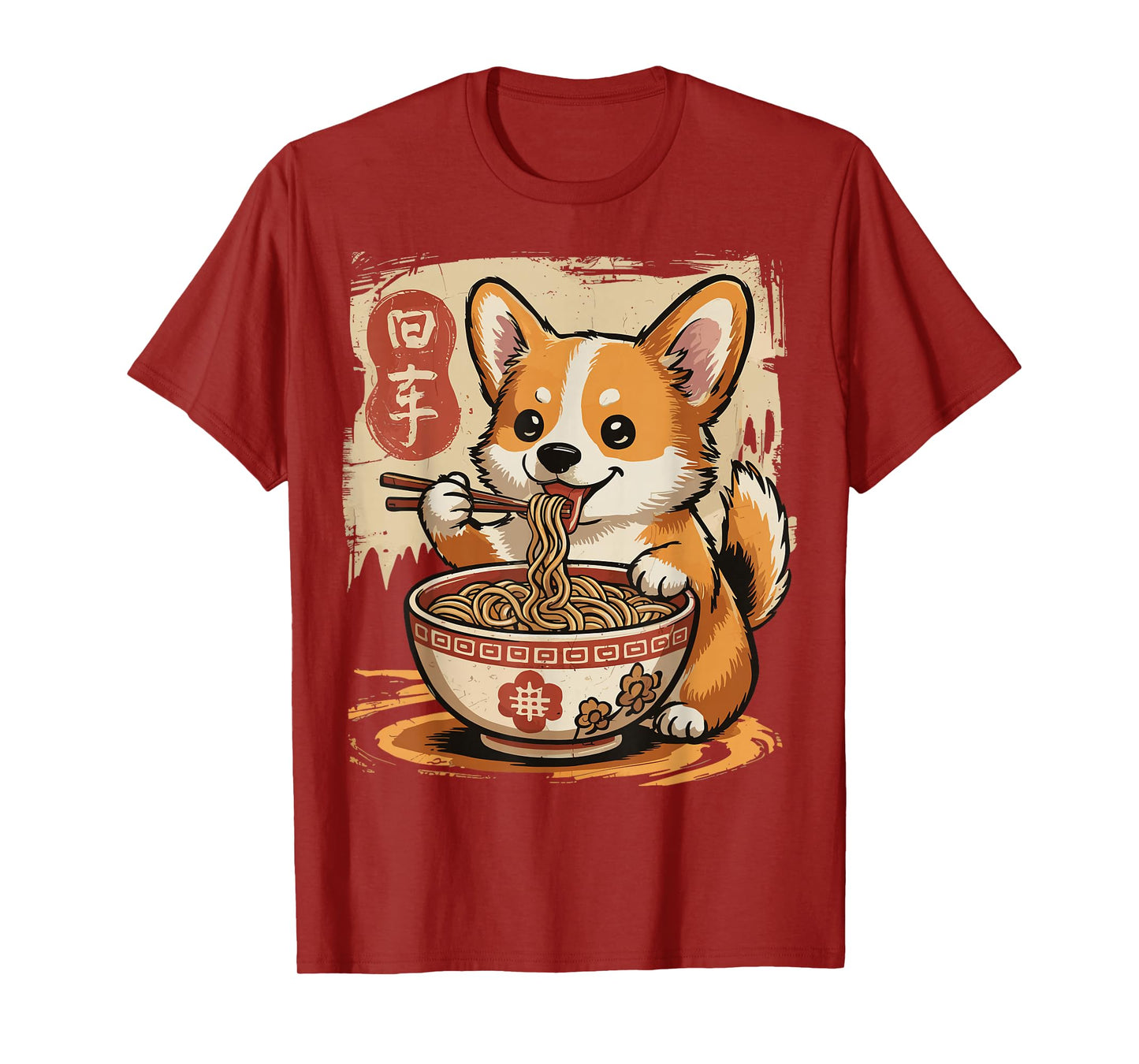 Corgi Eating Ramen T-Shirt