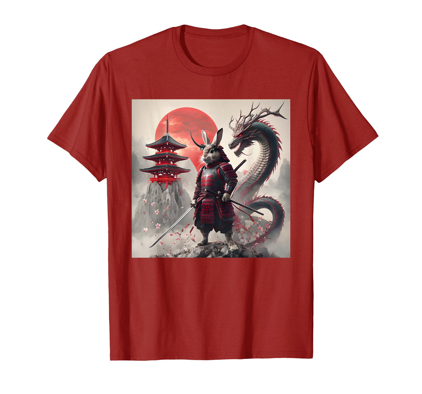 Samurai Bunny Rabbit Graphic Warrior Japanese Rabbit Ninja T-Shirt