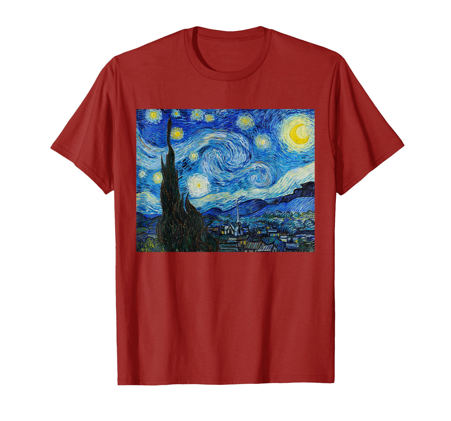 The Starry Night by Vincent Van Gogh, 1889, Famous Painting T-Shirt