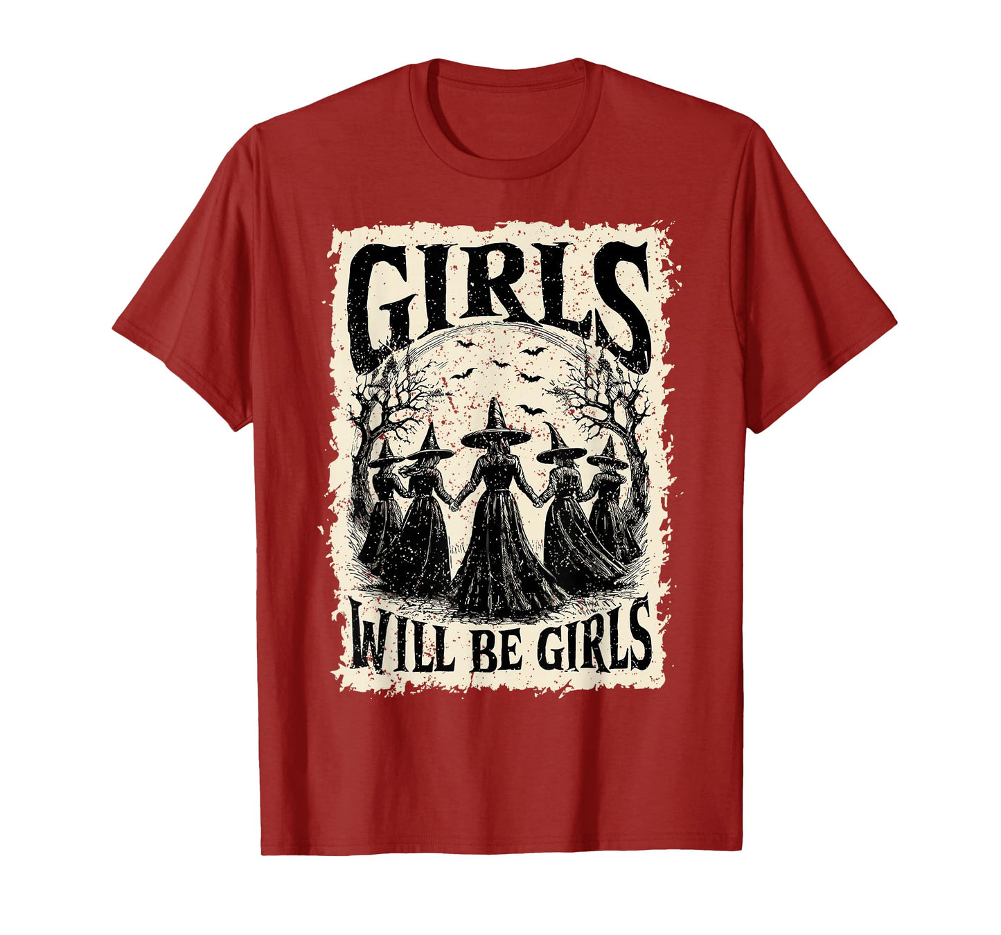 Halloween Spooky Witch Girl Will Be Girls Feminist Women T-Shirt
