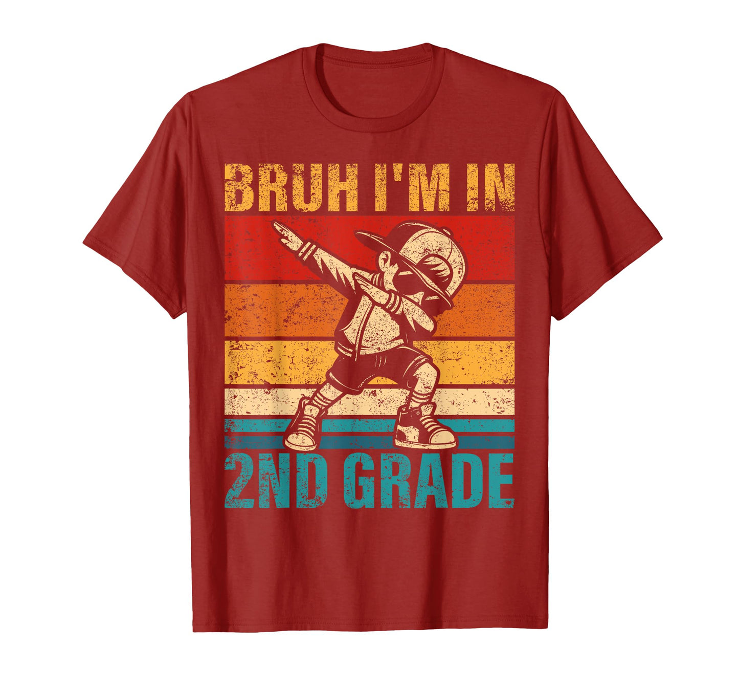 Second Grade Dabbing Boy Bruh i'm in 2nd Grade Student T-Shirt